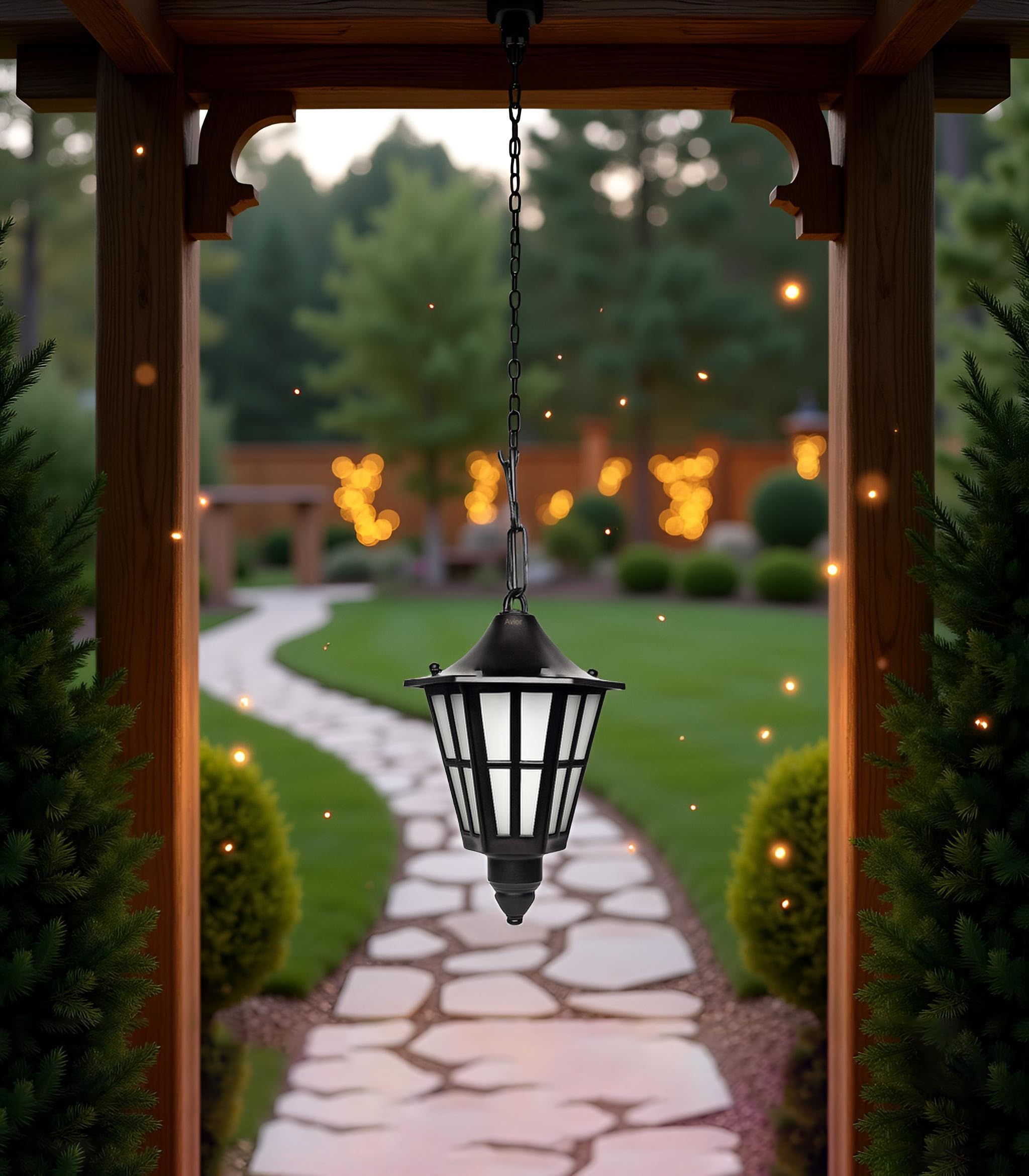 Avior Outdoor Hanging Lights for Cafe, Pendant Lamp for Pole, Gate Lamps for Balcony, Exterior Ceiling Gate Light for Terrace Garden and Decorative lamp (Pack of 1)-picture-24