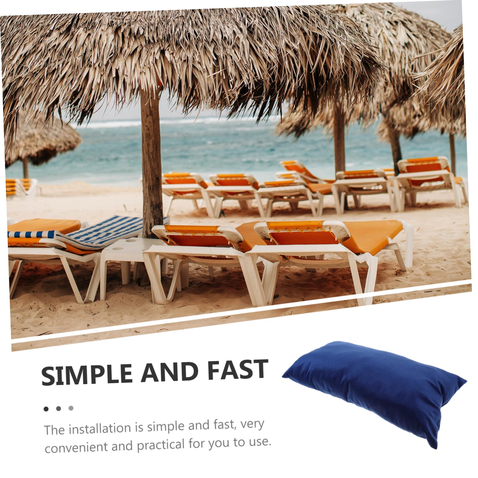 PartyKindom Cuscino Poggiatesta Per Sedia a Sdraio Elasticizzato, Supporto Collo Ergonomico in Spugna Con Cinghie Regolabili, Accessorio Rimovibile Per Sedie Da Spiaggia e Ufficio