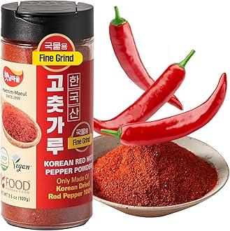 Korean Food Haetnim Maeul 100% Korean Red Chili Powder 3.5oz(100g) | Small Particle Powder for soups and stews | Vegan, NO MSG