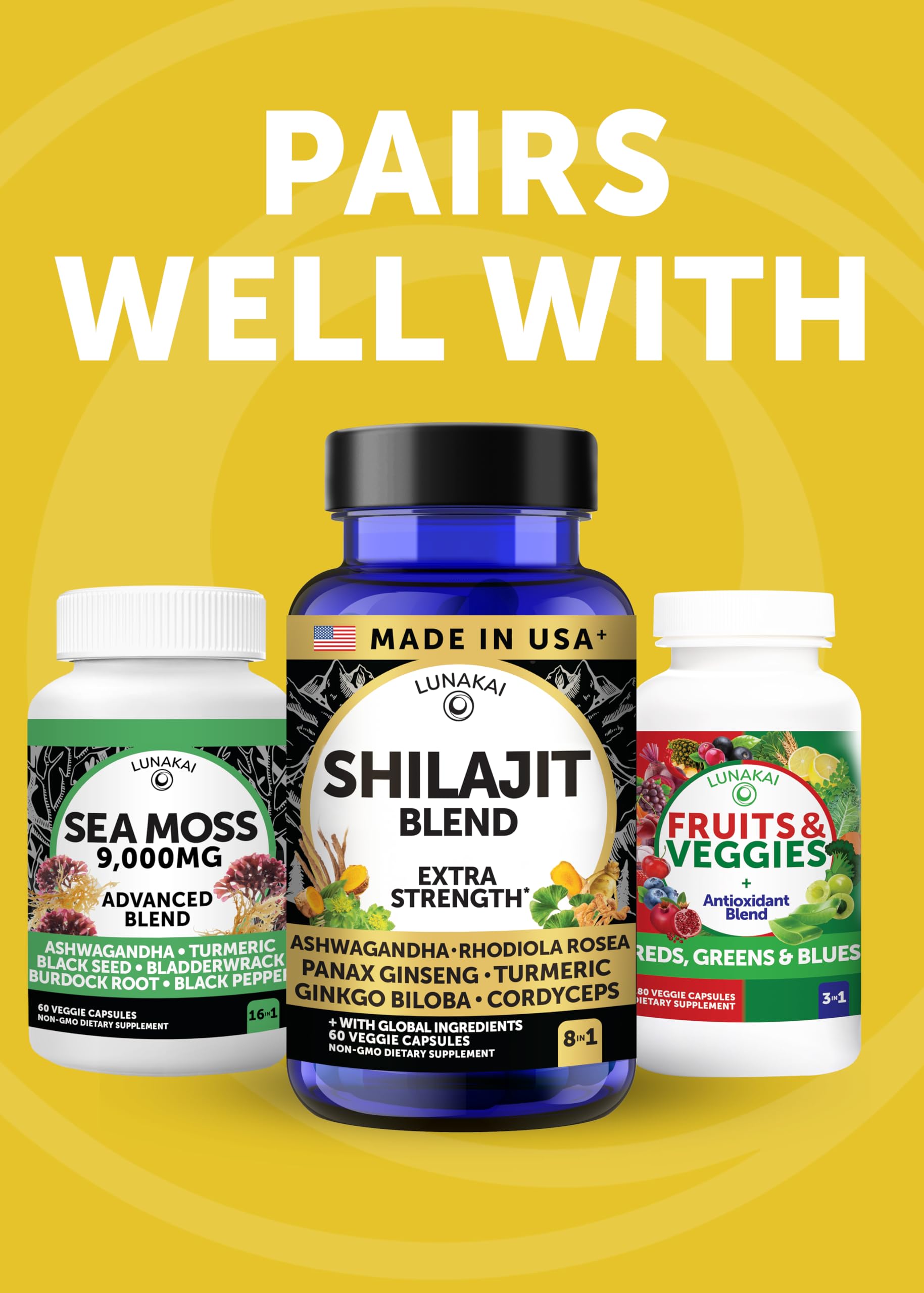Lunakai USA Made 12000mg Pure Himalayan Shilajit Capsules for Men & Women — Amazon image 9