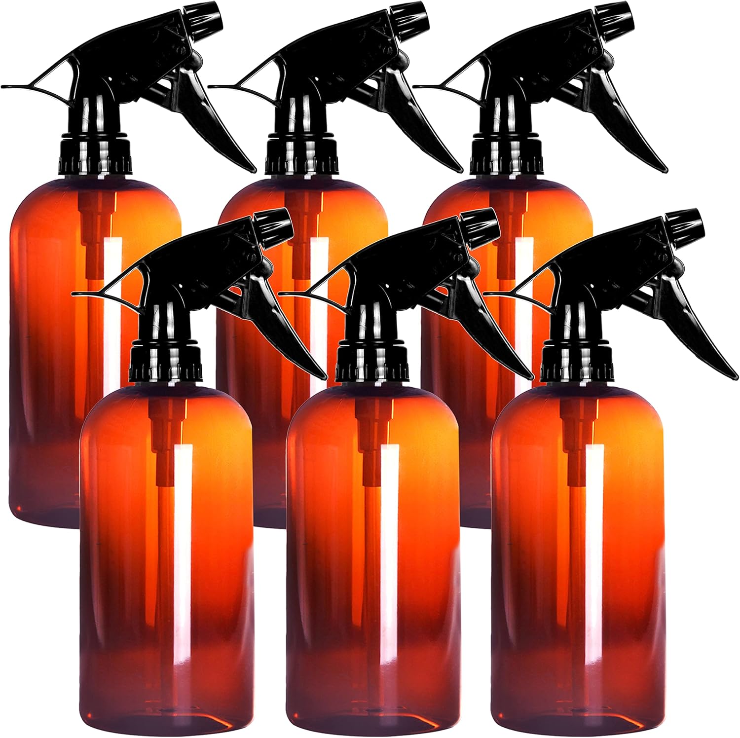 Amazon.com: Youngever 6 Pack Empty Amber Plastic Spray Bottles, 12