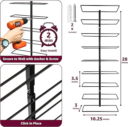 Miniatura 3 de Sorbus estante de pared para vinos capacidad para 9 botellas
