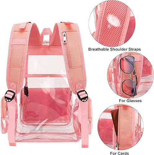 Miniatura 4 de Mochila transparente para pañales para bebés, niñas y niños, bolsas de pañales para mamá para mujeres, Oro Rosa, Classic