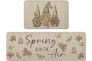 GAGEC Spring Rugs for Bathroom Floor - Floral Butterfly Farmhouse Party Floor Mat