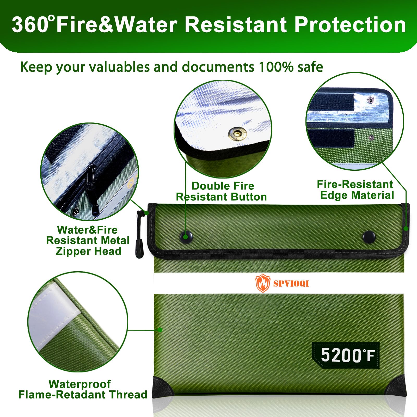 Fireproof Document Bag - 5200°F Protection -3 Fireproof Document Bag - 5200°F Protection -3