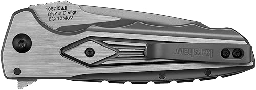 Miniatura 4 de Kershaw Deadline - Cuchillo de bolsillo plegable (1087) de 3.8 pulgadas, hoja de acero inoxidable 8Cr13MoV con mango de 2 tonos, cuenta con clip
