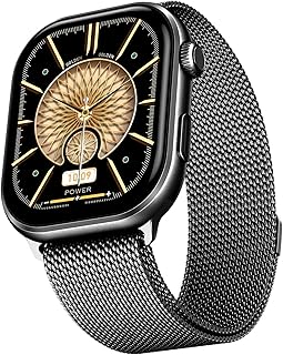 Fire-Boltt Ninja X Ring Smart Watch 1.96" Always On Display Bluetooth Calling, Voice Assistant, SpO2 & Heart Rate, 120+ Sports Modes, IP67 Waterproof Smartwatch for Men & Women - Black Mesh