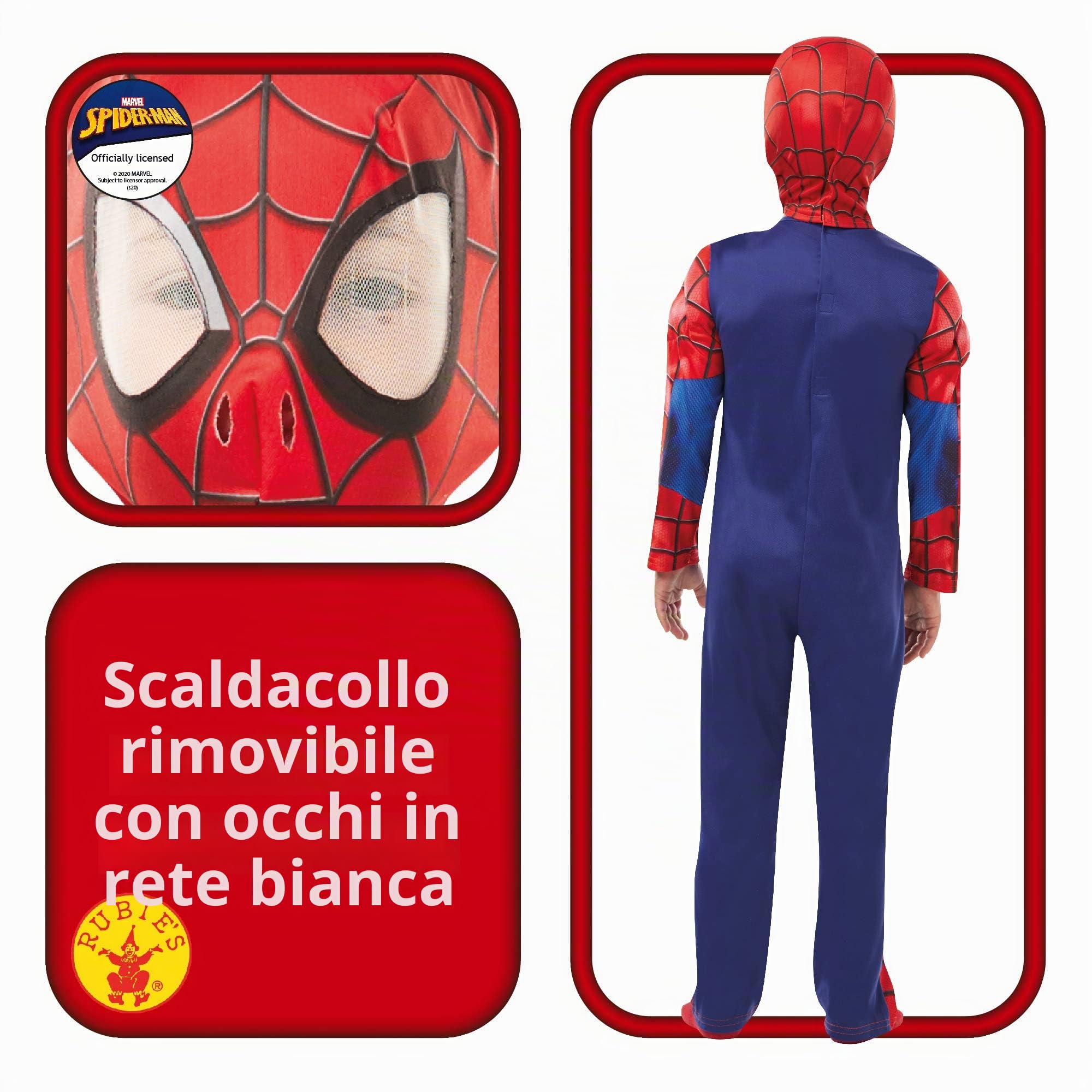Rubie's Costume Spiderman Deluxe bambino 640841-S