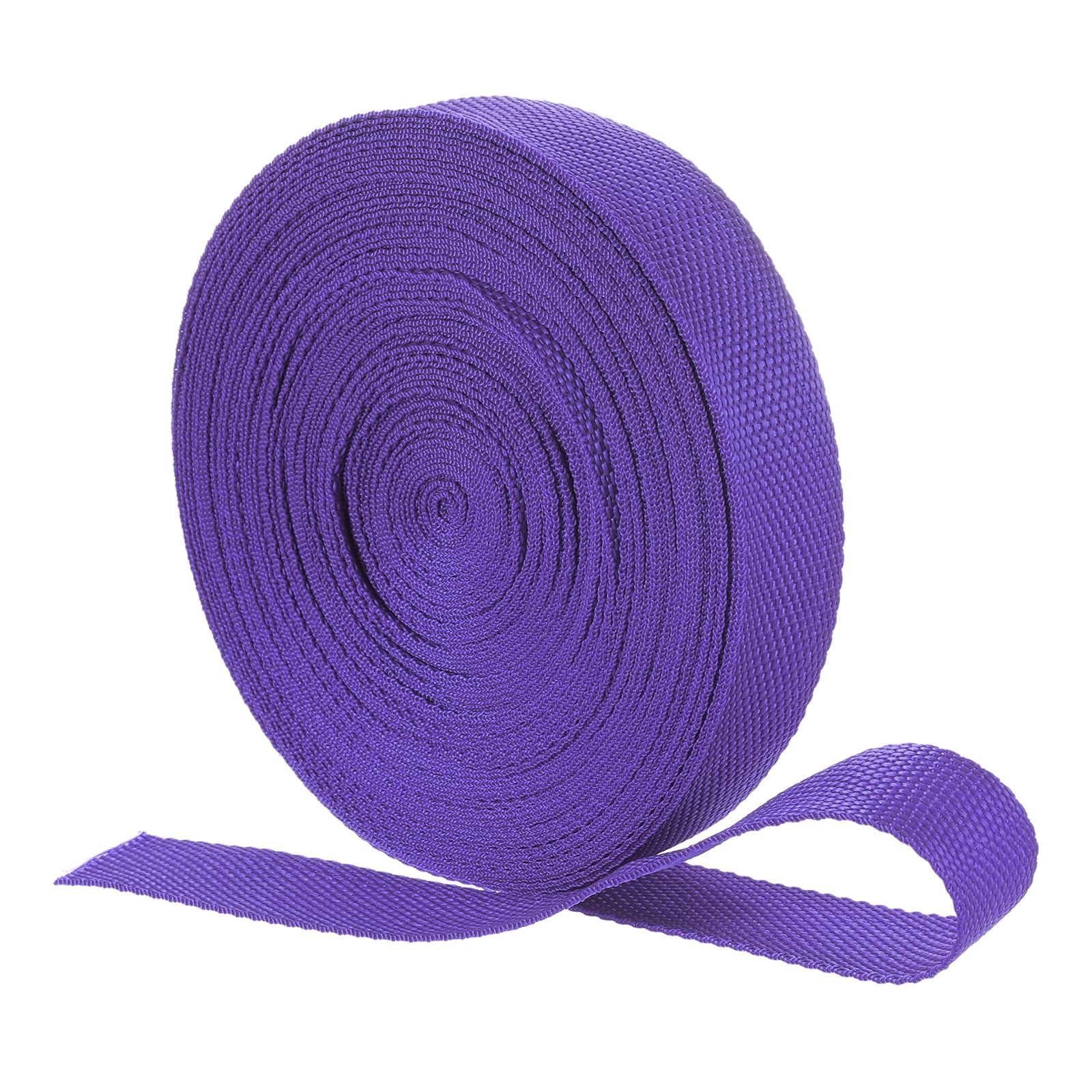 sourcing map Nylon Webbing Strap, 22 Yards x 1-1/4" Polypropylene Flat Webbing Band for Pool Solar Cover, Repairing DIY Crafting(Purple)