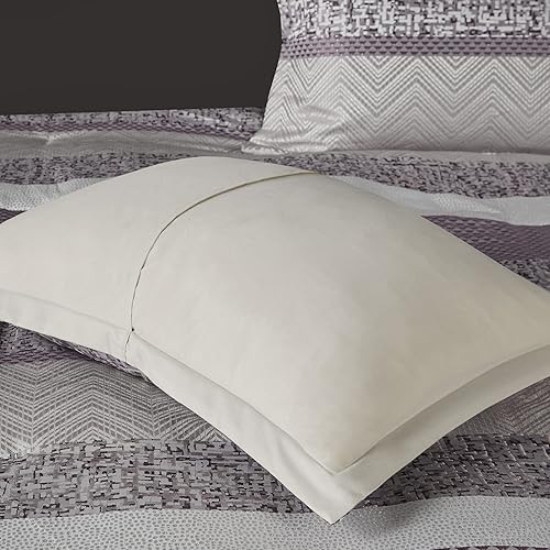 Miniatura 9 de Madison Park Juego de edredón de lujo, diseño tradicional de jacquard, ropa de cama alternativa para todas las estaciones, falda de cama a juego,