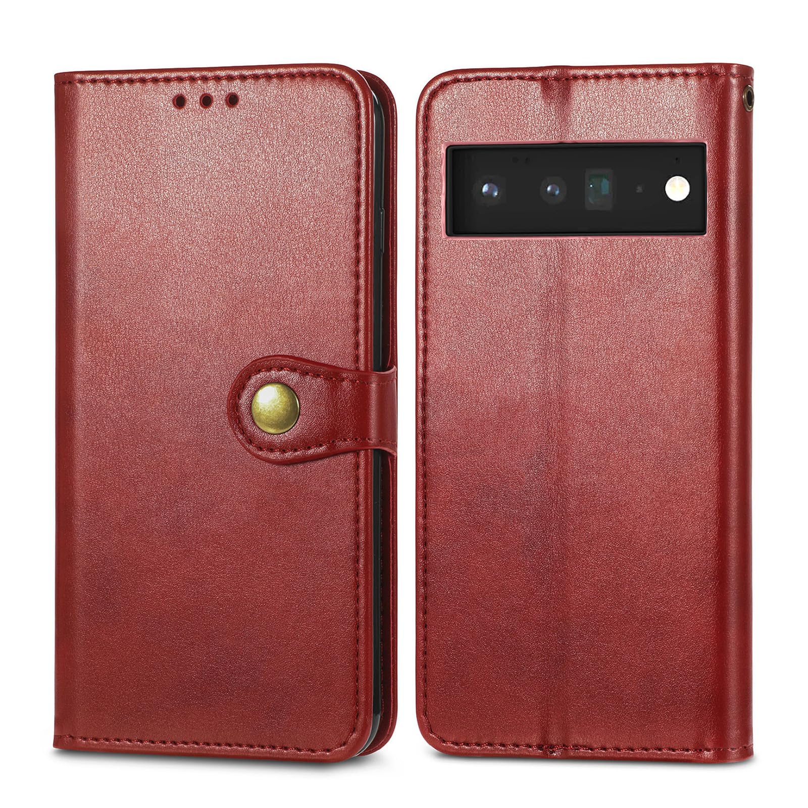 Custodia Portafoglio Per Google Pixel 11 Pro XL/ 11 Pro/ 11, Flip Pelle | Protezione Completa Cover Pieghevole Funzione di Appoggio Guscio Antiurto,Rosso,11 Pro XL