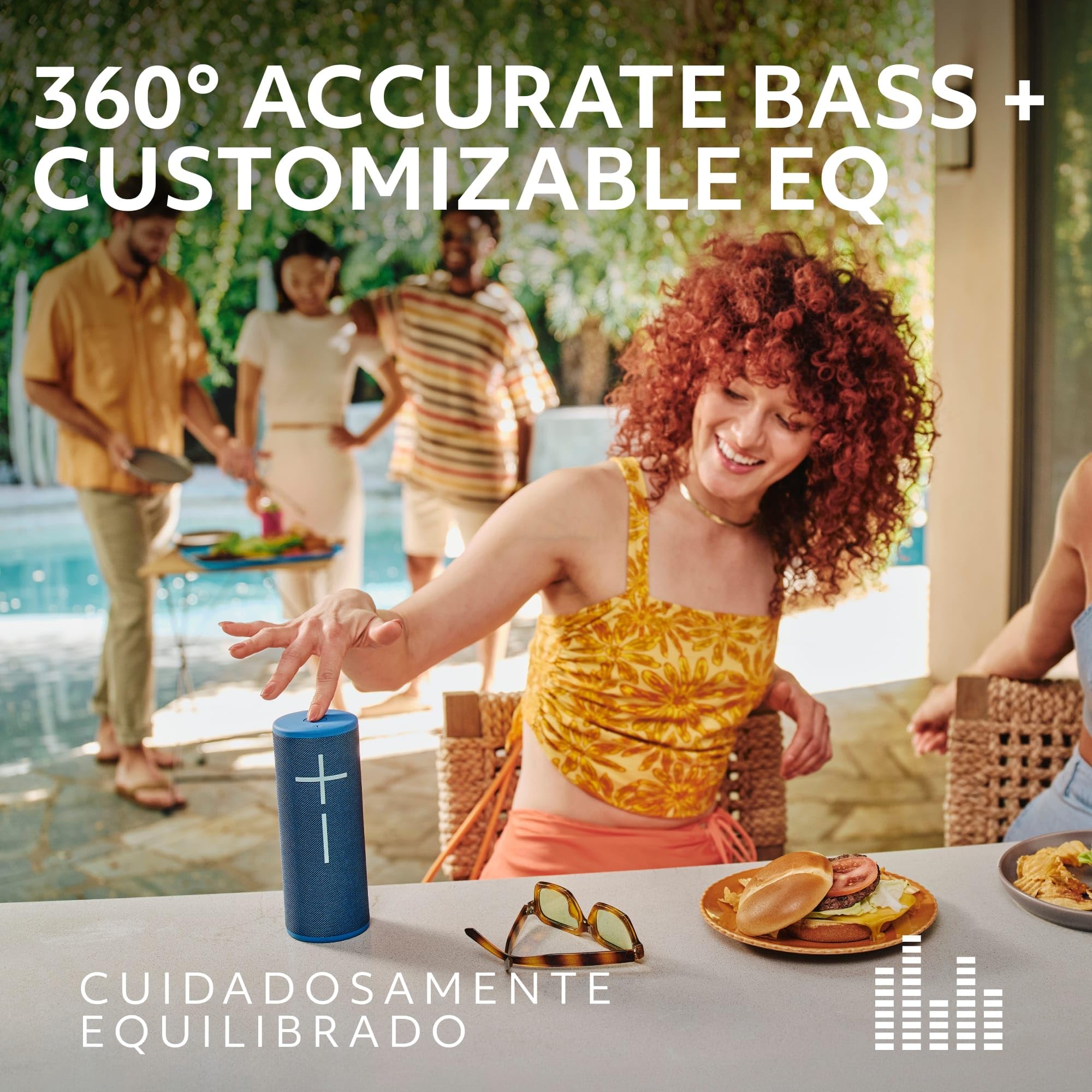 Ultimate Ears Boom 4, Altavoz Bluetooth portátil Resistente al Agua con Sonido de 360 Grados, inmersivo, nítido, Altavoz Flotante con 15 h de batería y Radio de acción de 45 m- Negro