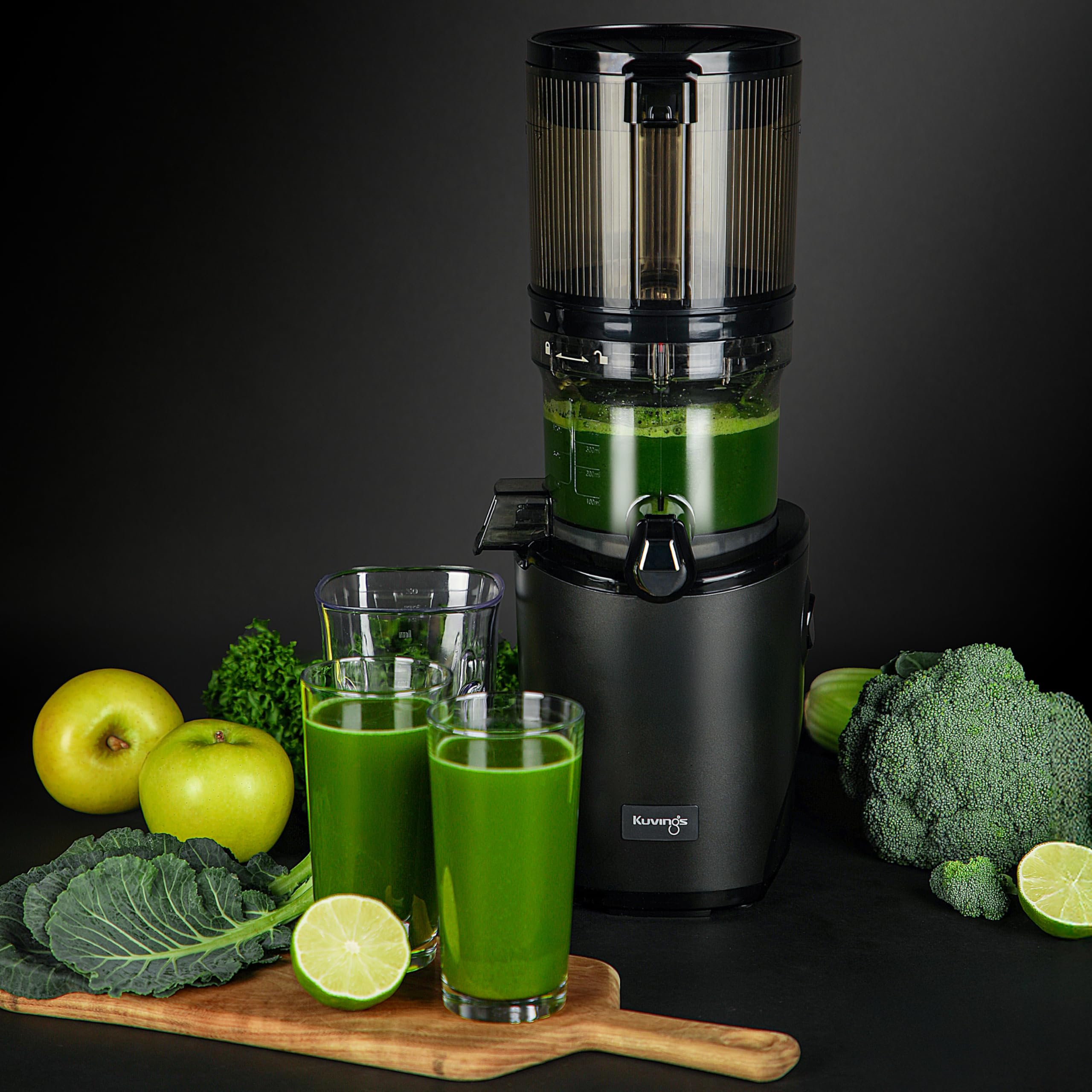 Kuvings Extracteur de jus AUTO8 Découpe automatique fruits légumes entiers Panier 2L Noir
