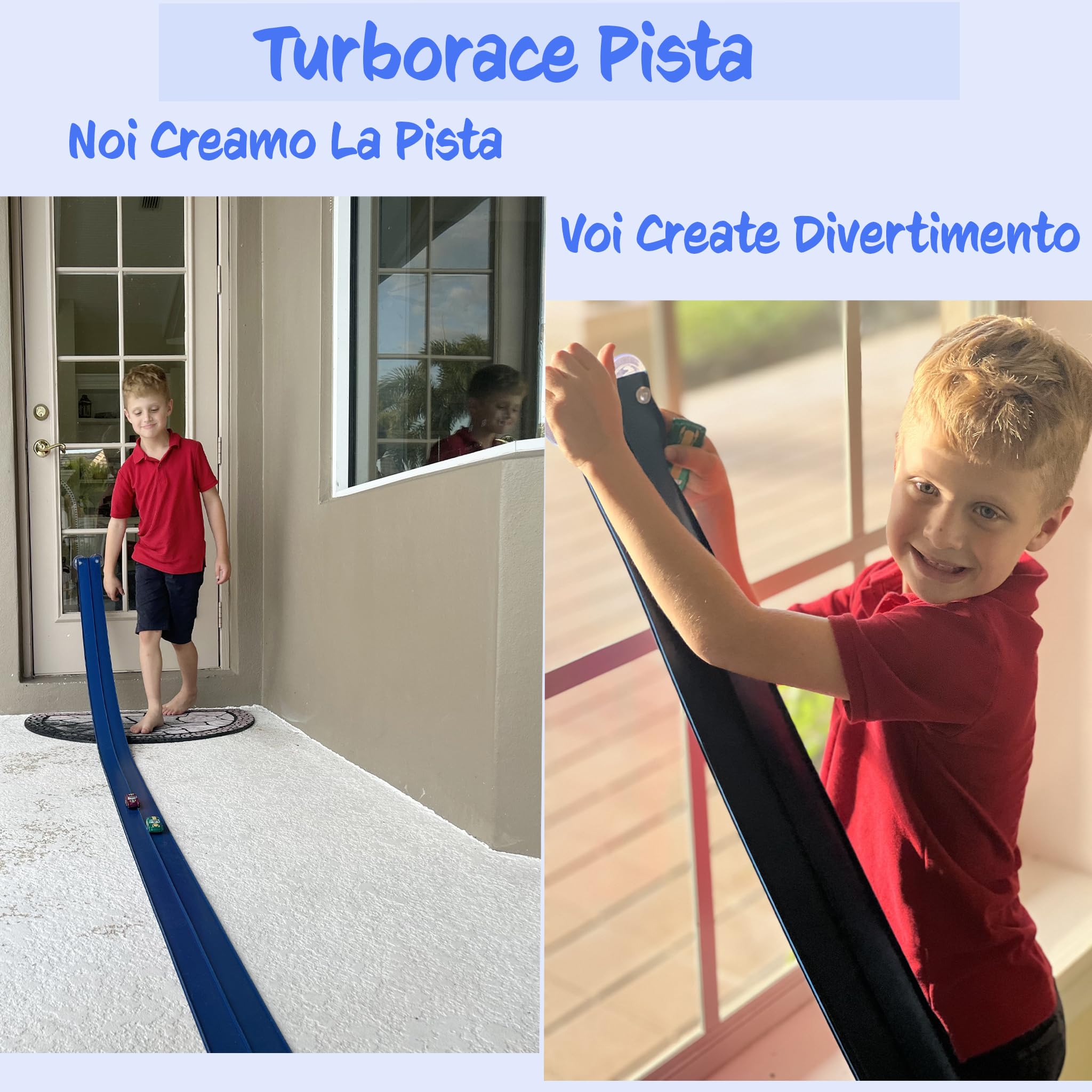 ZORKAM - Turborace Pista Macchinine -Gioco bambini -Pista di velocità 4m turborace - gioco di avventura idea regalo bambino 3 4 5 6 7 anni per compleanno
