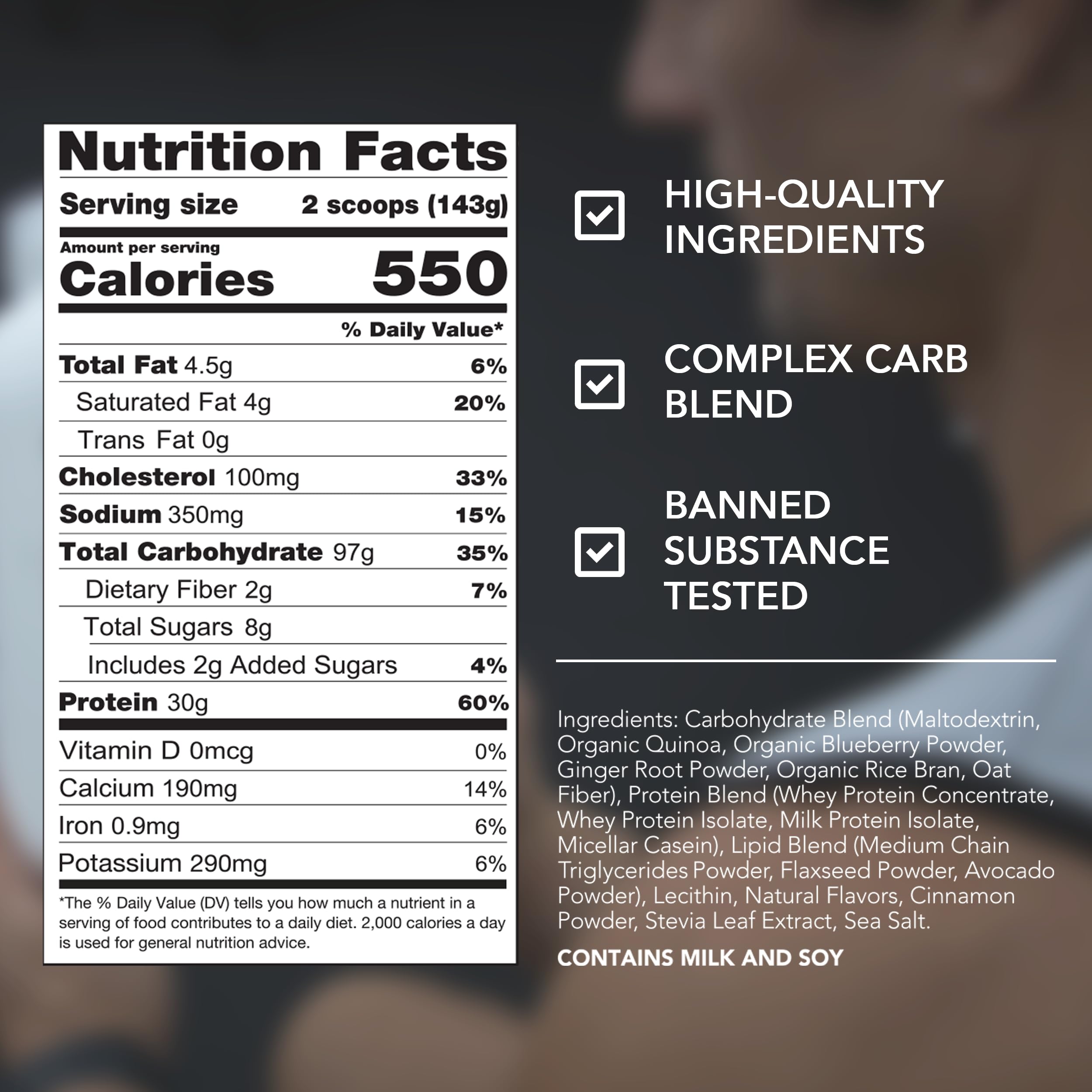 Rival Nutrition Clean Gainer Protein Powder (Cinnamon Toast Cereal, 5 lb) — Amazon image 5