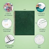 Vista 30 de Legend Budget Planner & Monthly Bill Organizer with Pockets – Home Finance & Expense Tracker – Notebook for Household Budgeting (Periwinkle)