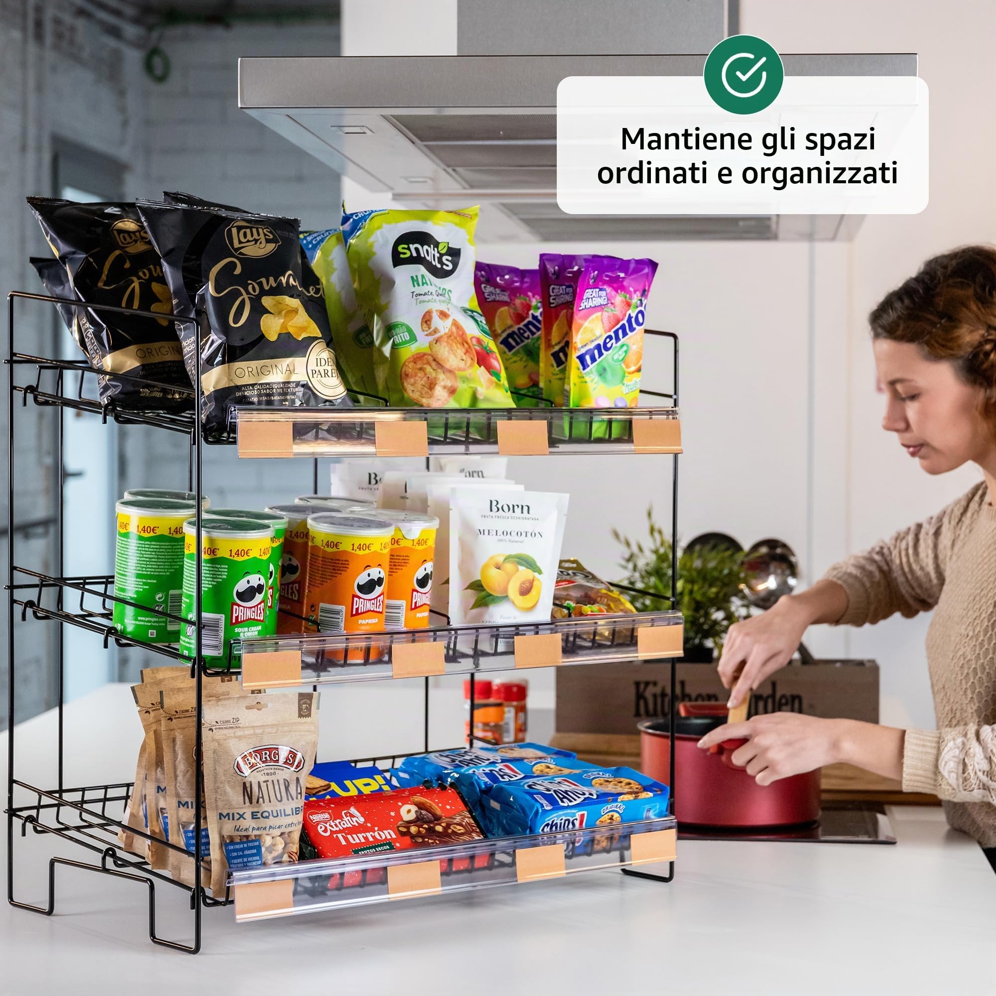 ODOXIA Espositore Per Caramelle | Espositore Per Snack Da Banco | Scaffale Per Snack E Patatine Per Negozio | Espositore Da Banco Caramelle Per Negozio, Ufficio E Molto Altro