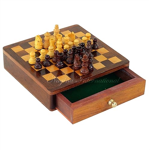 Miniatura 7 de Tablero de ajedrez con cajón | Juegos de mesa | Nagina International