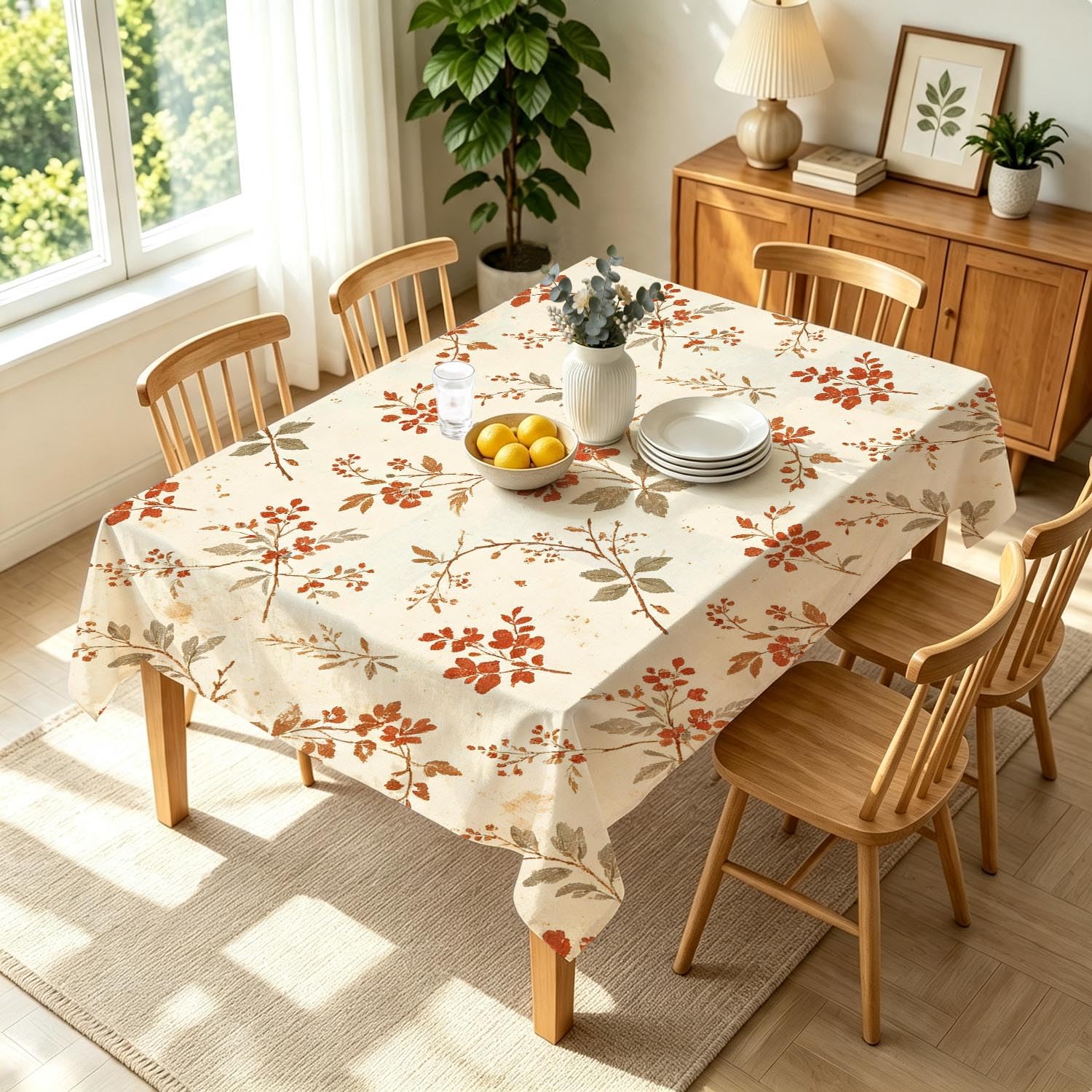 Tovaglia Antimacchia Rettangolare 300x140 cm Ramaggi Vintage Rossastri
