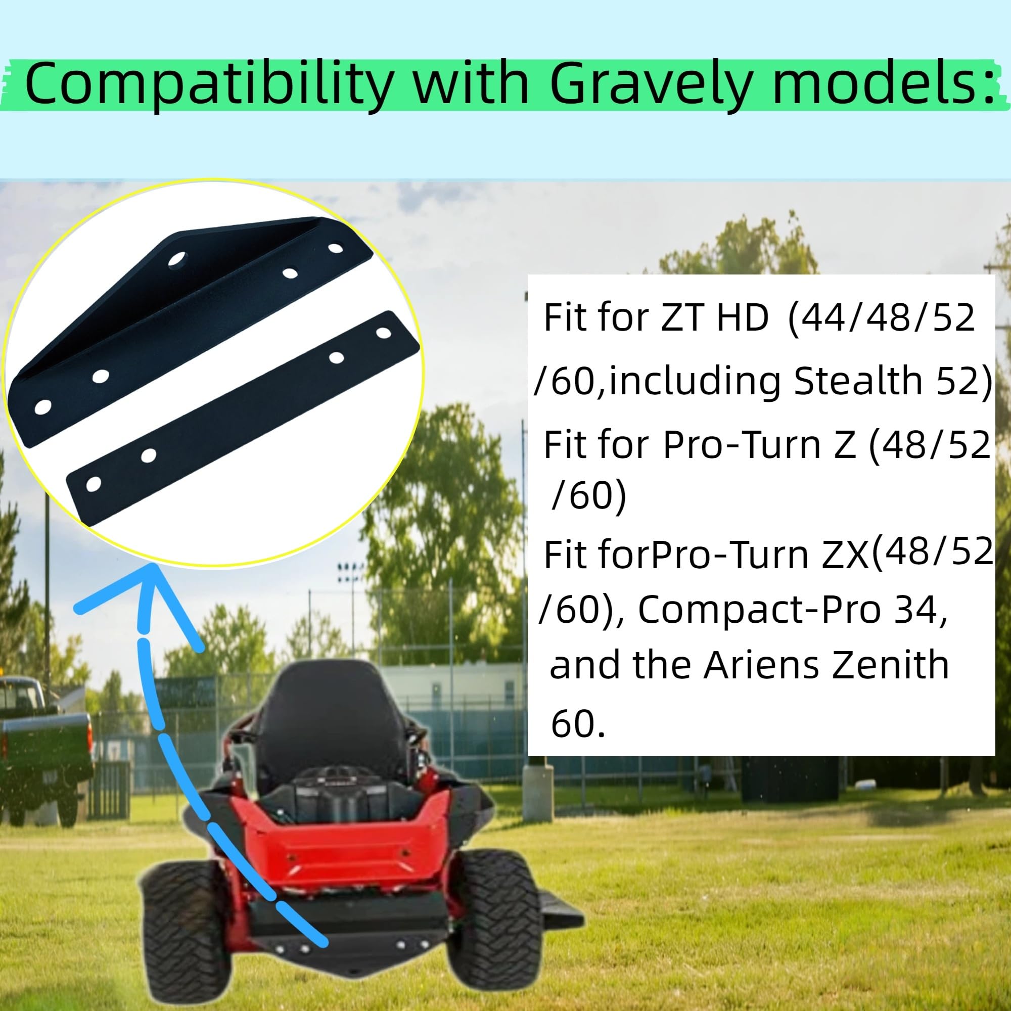 Amazon.com: 79108500 Trailer Hitch Kit for Gravely ZT HD, Pro-Turn