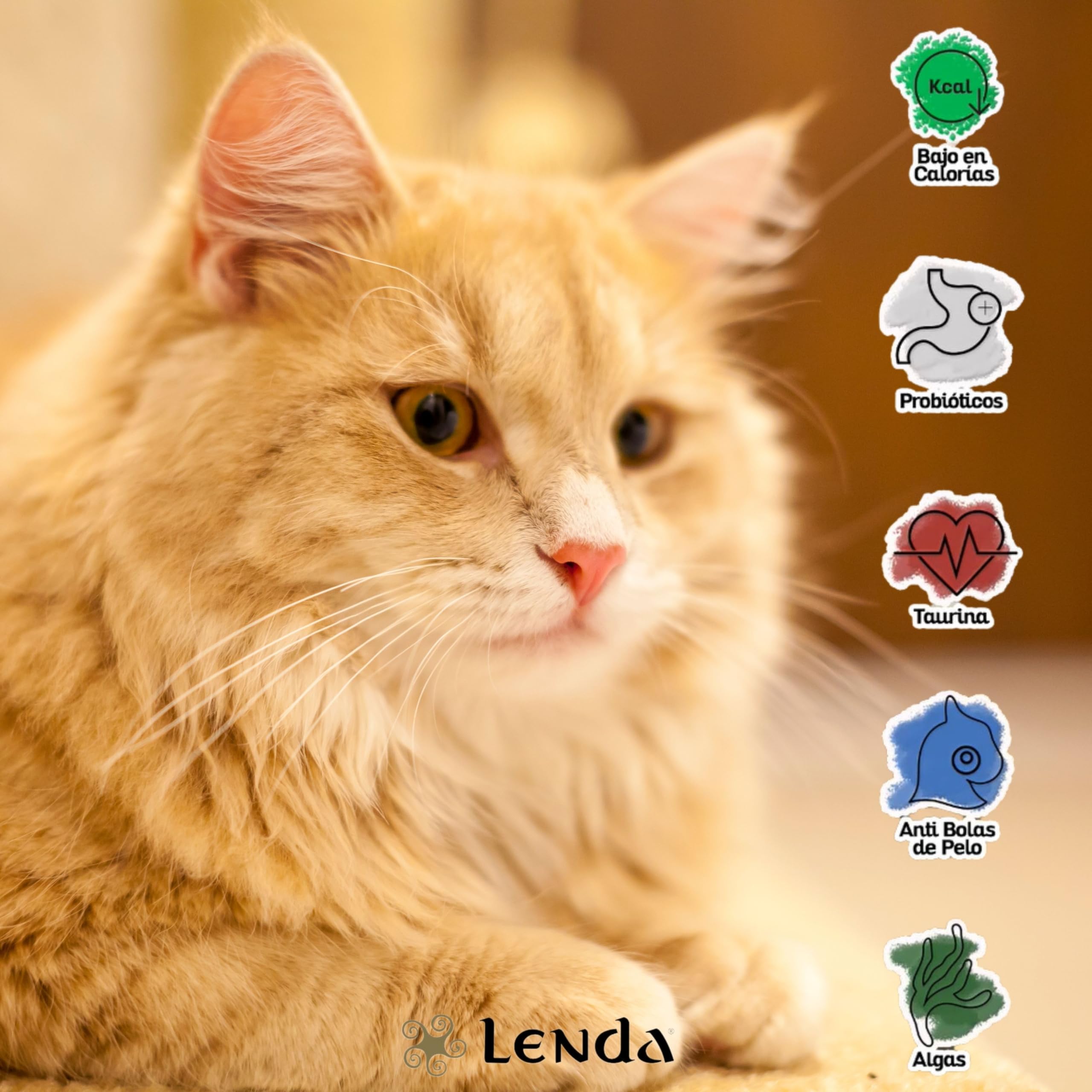 Lenda Gato Adult Farm Poultry 7Kg - Pienso SIN Cereales para Gatos Adultos | Comida Natural con Botánicos y Probióticos | Hipoalergénico