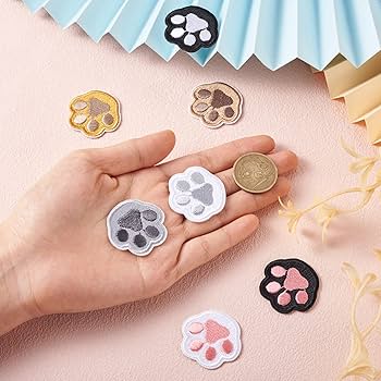 Amazon.co.jp: Beadthoven 約21枚セット 7色 肉球 ワッペン アイロン