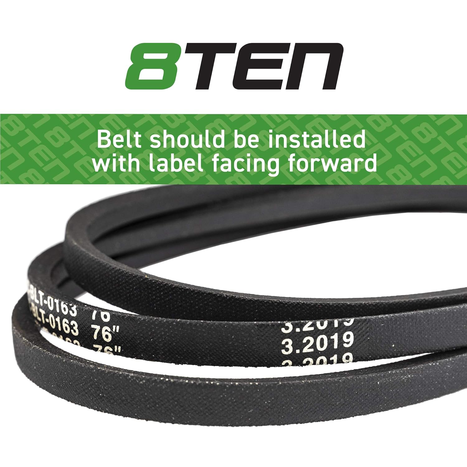 8TEN V-Belt with label facing forward