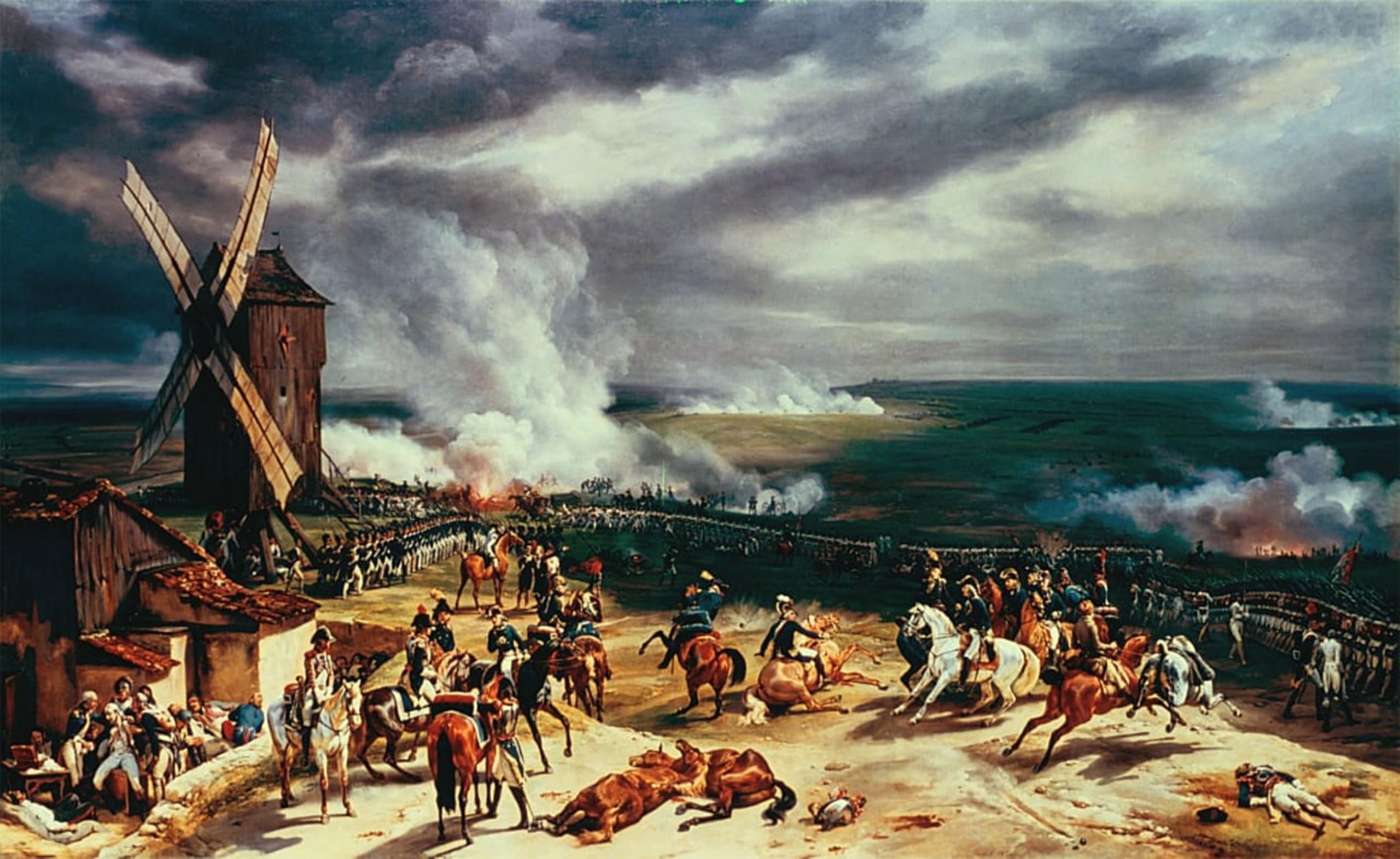 POSTERIIk Vintage Classic Picture Landscape Artwork the Battle of Valmy September by Emile Jean Horace Vernet Portrait Canvas Painting for Office Home Decor 60x90cm