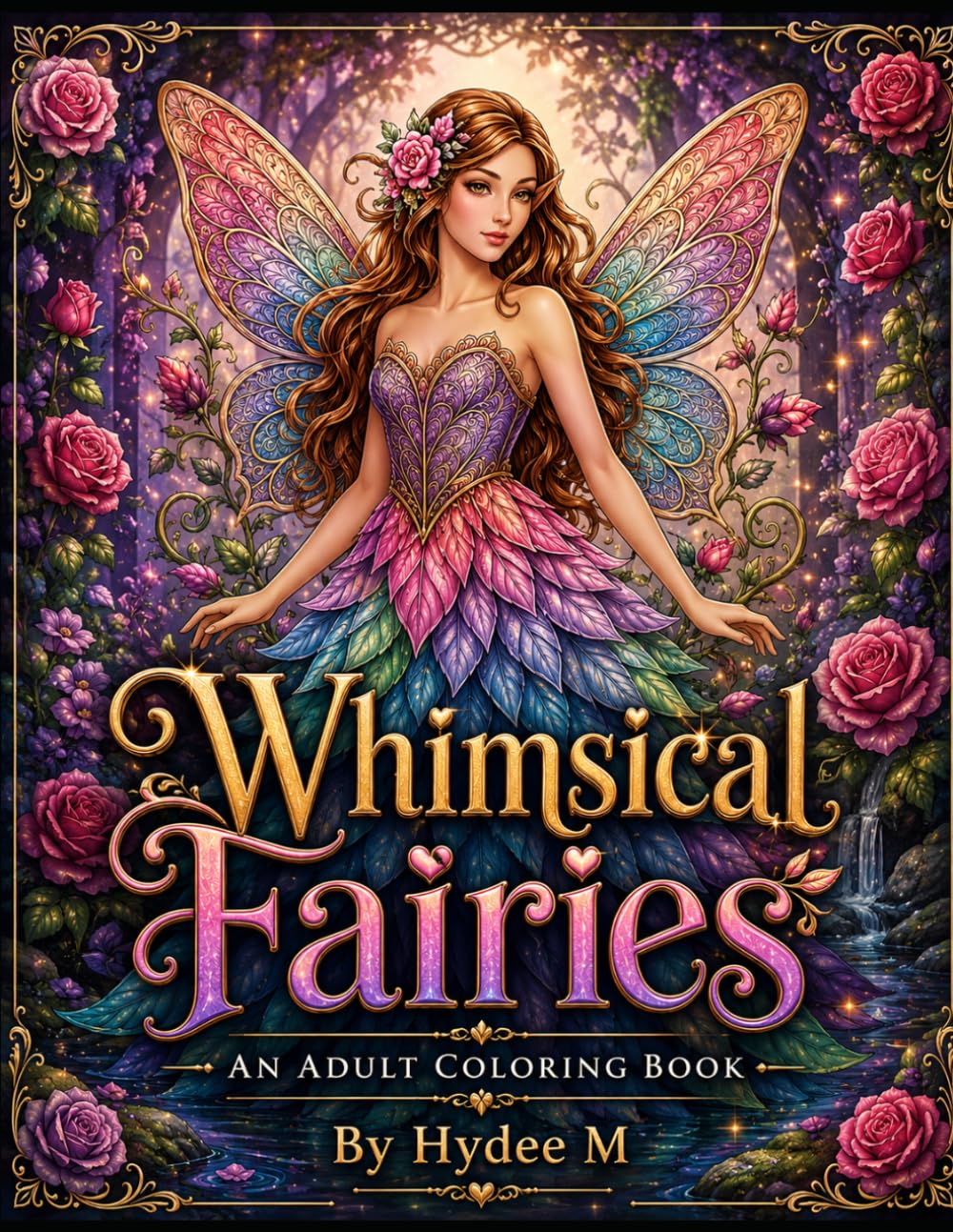 Whimsical Fairies Vol. 1: An Adult Coloring Book Featuring Enchanted Forests, Magical Fairies, Floral Gardens, and Relaxing Fantasy Designs