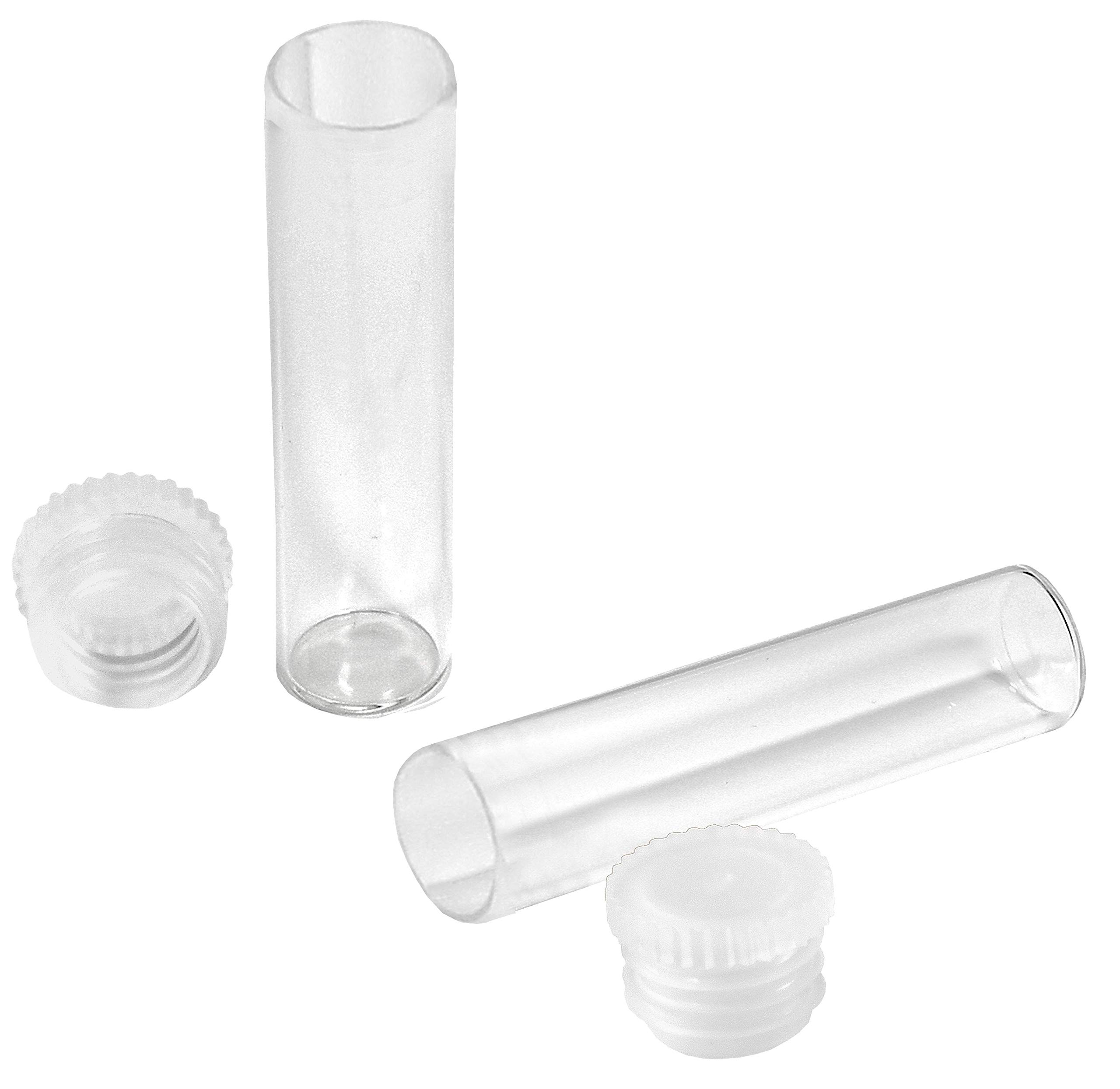 50 Bicchierini In Vetro Da Laboratorio, Fondo Piatto, 50 X 12 Mm, Con Tappo A Lamelle Trasparente, Perfetti Per Campioni, Polveri, Integratori - Made In Germany