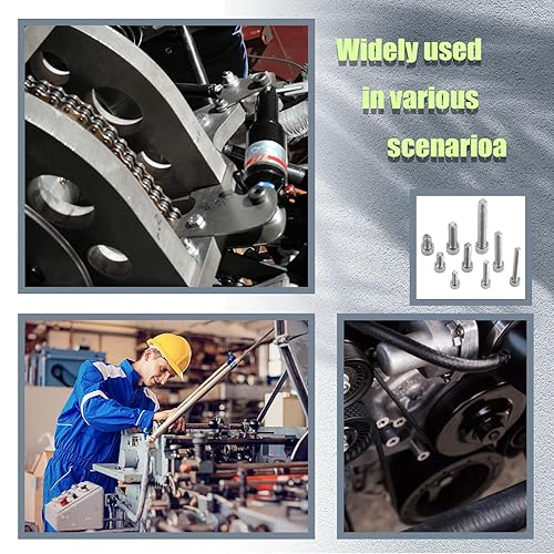 Miniatura 5 de Kit surtido de tornillos y tuercas y arandelas de cabeza hexagonal, 520 piezas, tornillos métricos M3 M4 M5 M6 de acero inoxidable, tuercas y pernos
