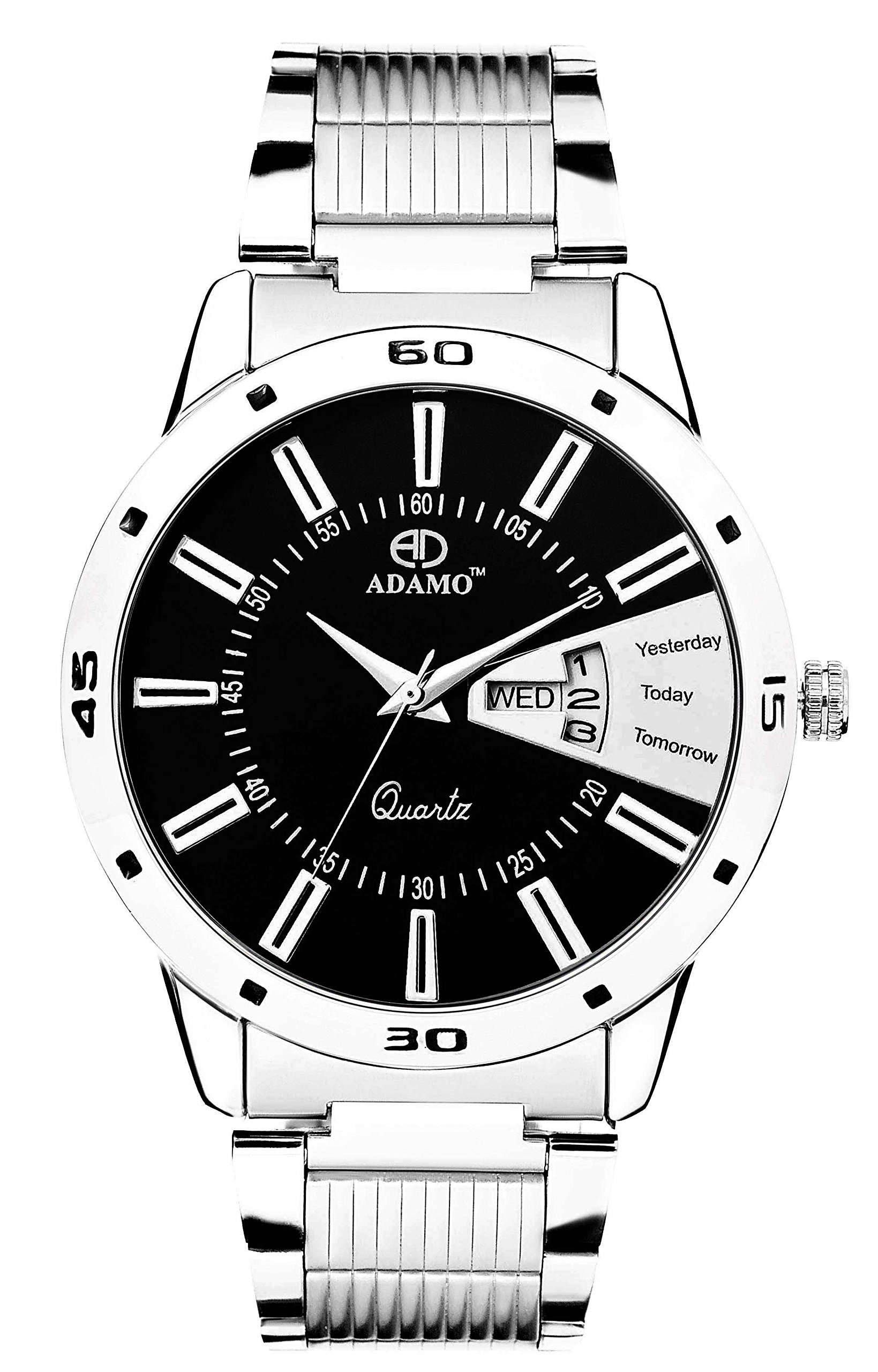 ADAMO Designer Black Dial Day & Date Mens & Boys Watch A814SM02 (B074NXH1MJ) Amazon Price History, Amazon Price Tracker
