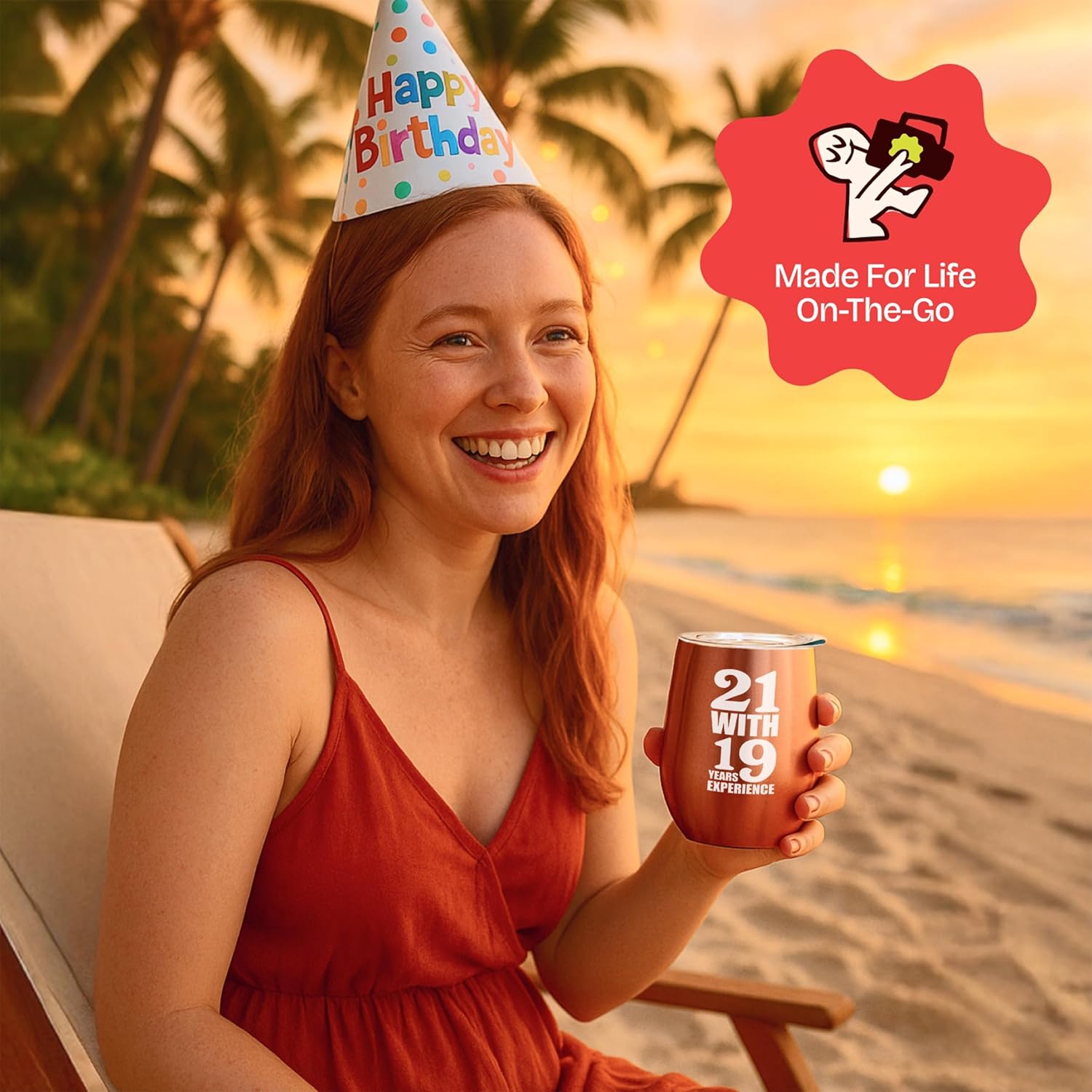 40th Birthday Gifts Women Unique 12 Ounce 21 with 19 Years Experience Gift Wine Glass 40 Year Old Birthday Gift for Women Decorations 40th Birthday Gifts Ideas Over The Hill - Image 8