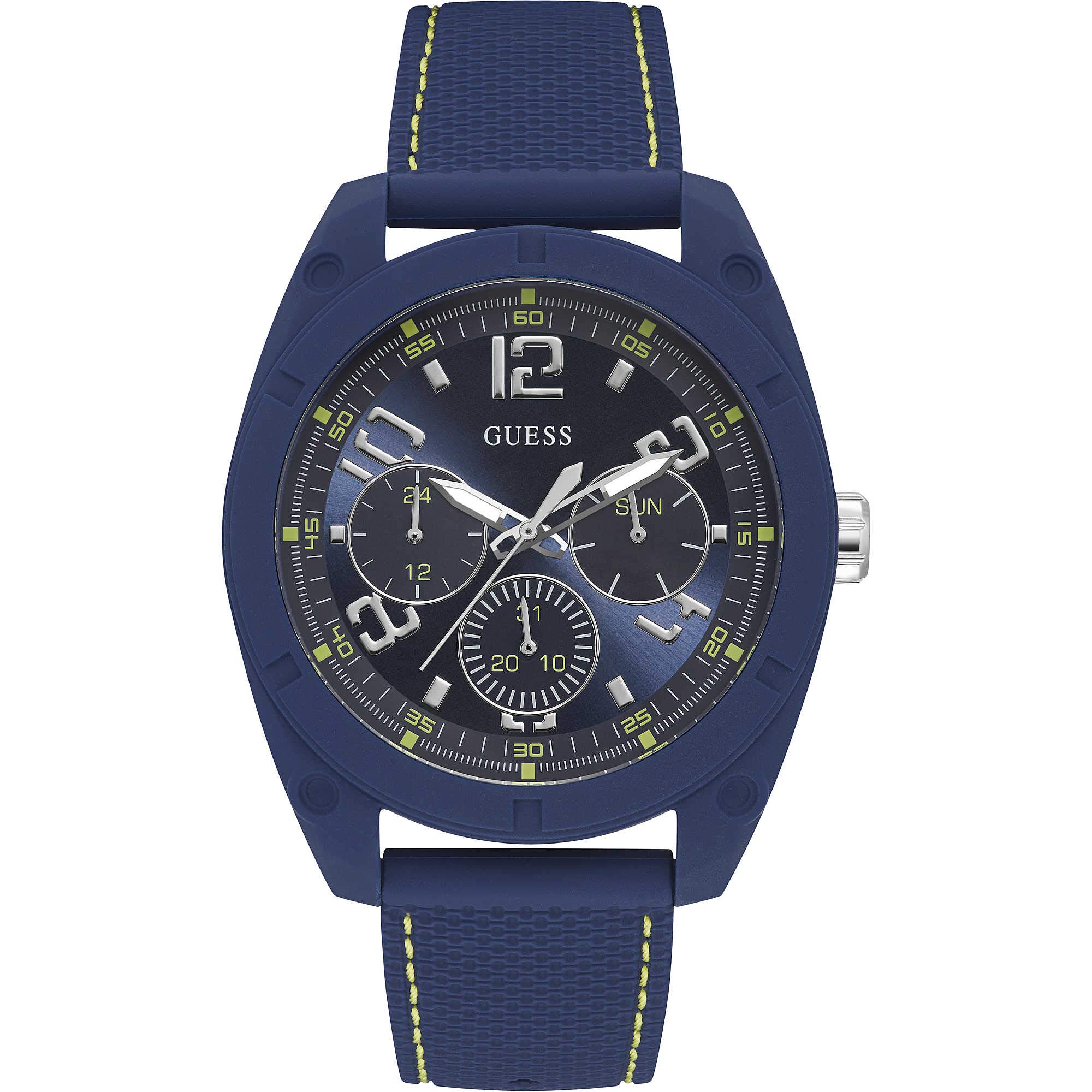 Guess Men's Multi Dial Quartz Watch with Silicone Strap W1256G3