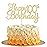 Gyufise 1 Pack Gold Happy 100th Birthday Cake Topper Glitter Happy 100 Cupcake Topper Cheers to 100 Fabulous Cake Decoration for 100th Birthday Party Decoration Supplies