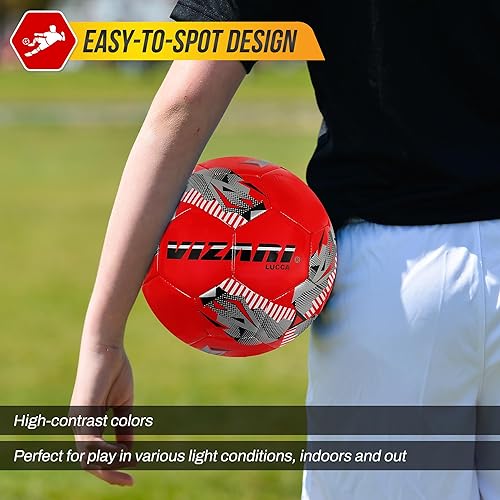 Miniatura 5 de Vizari Balón de fútbol juvenil Fútbol para niños y niñas con construcción de TPU duradero para jugar en interiores y exteriores Balón de fútbol