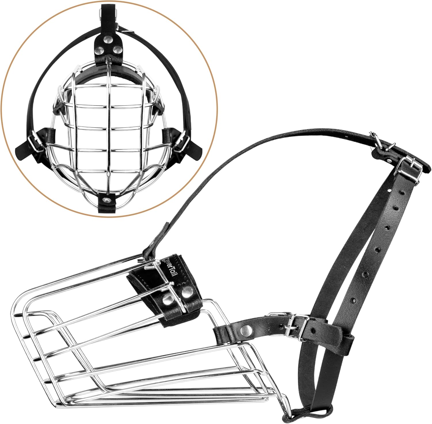 German Shepherd Muzzle for Large Sized Dog – Metal Dog Muzzle for German Shepherd – Steel Basket Muzzle for Large Dogs – Wire Cage Muzzle for Medium Dogs Husky, Belgian Malinois