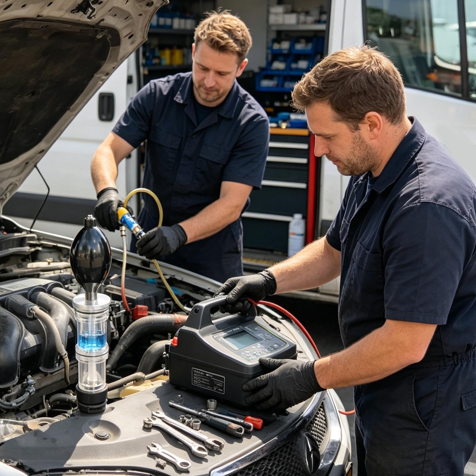 Tester Perdita Guarnizione Testata | Con Sensore, Dispositivo Diagnostico Accurato - Rilevatore Blocco Motore - Per Auto, Camion, Officina, Garage, Manutenzione