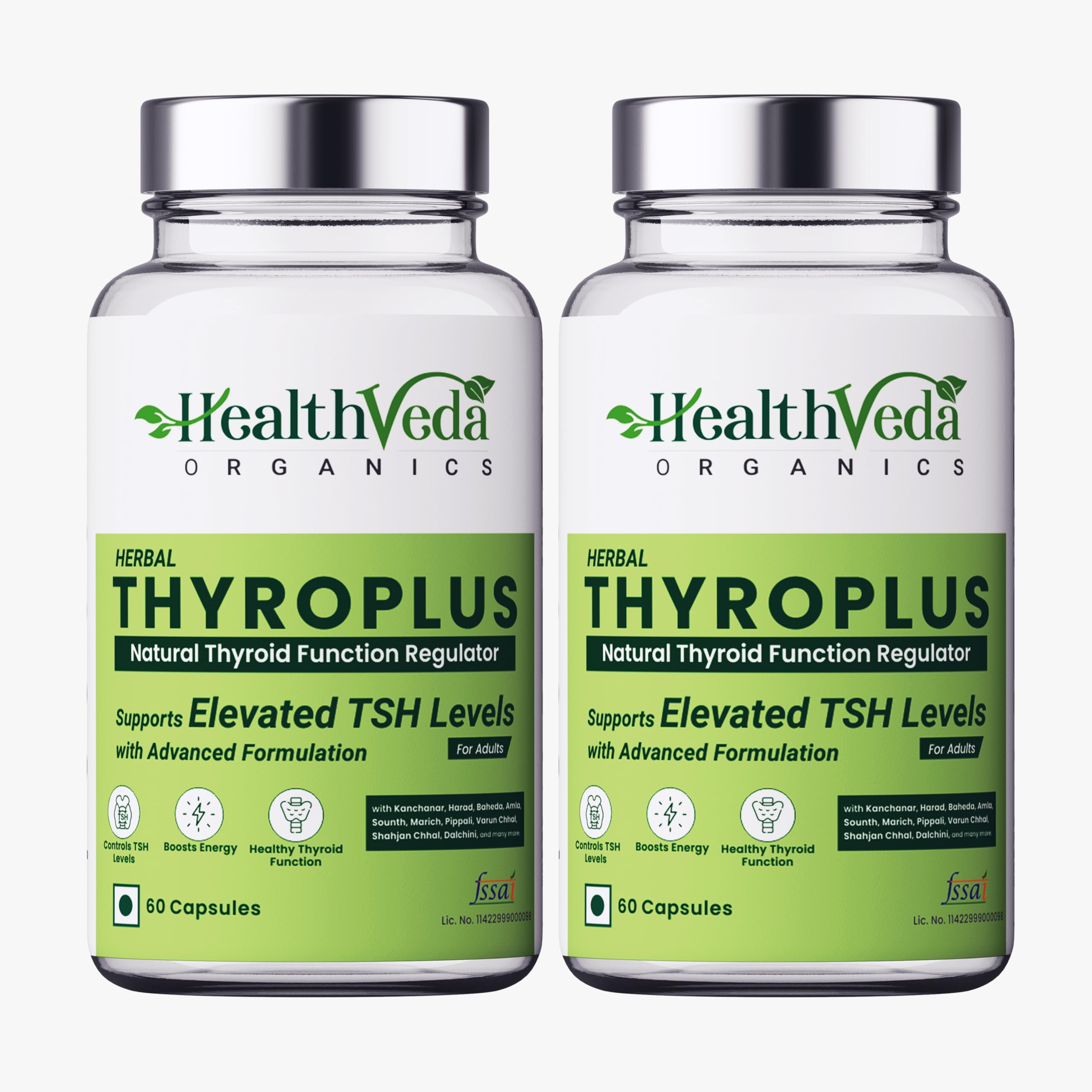 Health Veda Organics Thyroplus Supplements packed with Natural Ingredients I 120 Veg Capsules I Supports Thyroid Function & Healthy Cellular Metabolism (Pack of 2) (B0B2FC7MZ6) Amazon Price History, Amazon Price Tracker