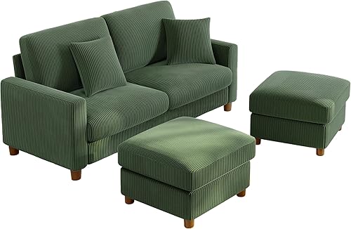 Miniatura 18 de Kidirect Sofá de Pana de 70 Pulgadas, Sofá Montaje Sin Herramientas, Sofás Cómodos para Sala de Estar Asientos Más Profundos de 21 Pulgadas, Sofás