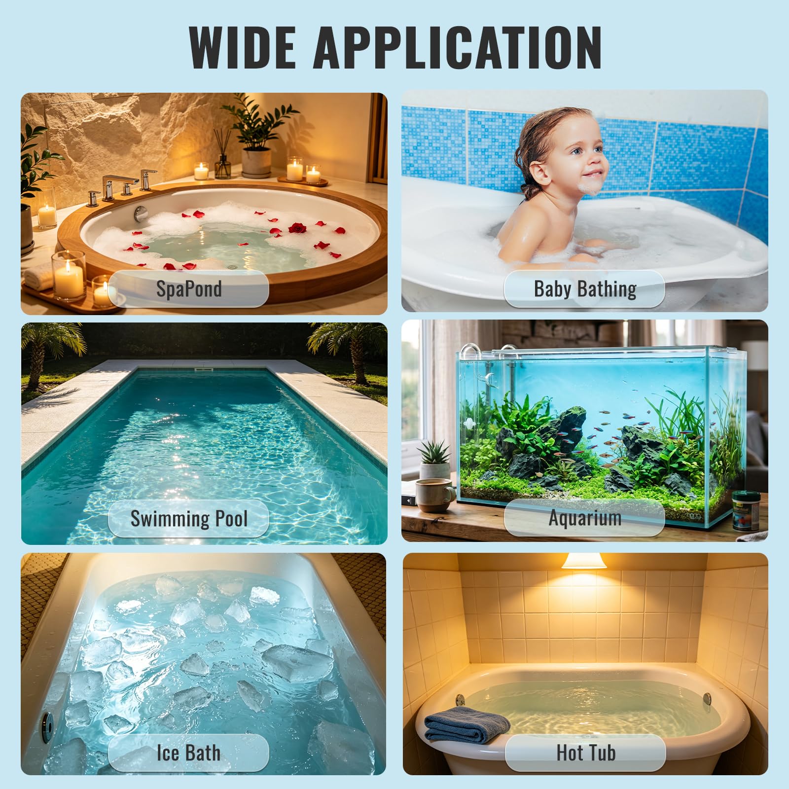 Raddy PT-5 WiFi con App Termometro Piscina, Sensore Temperatura Galleggiante Senza Fili e Display Interno, Termometro Digitale IPX8, Ricarica Solare e USB-C per Idromassaggio, Spa, Vasca, Acquario
