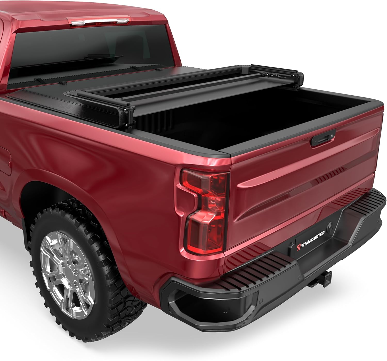5.8FT Soft Tri-Fold Tonneau Cover Compatible for 19-26 Chevy Silverado 1500