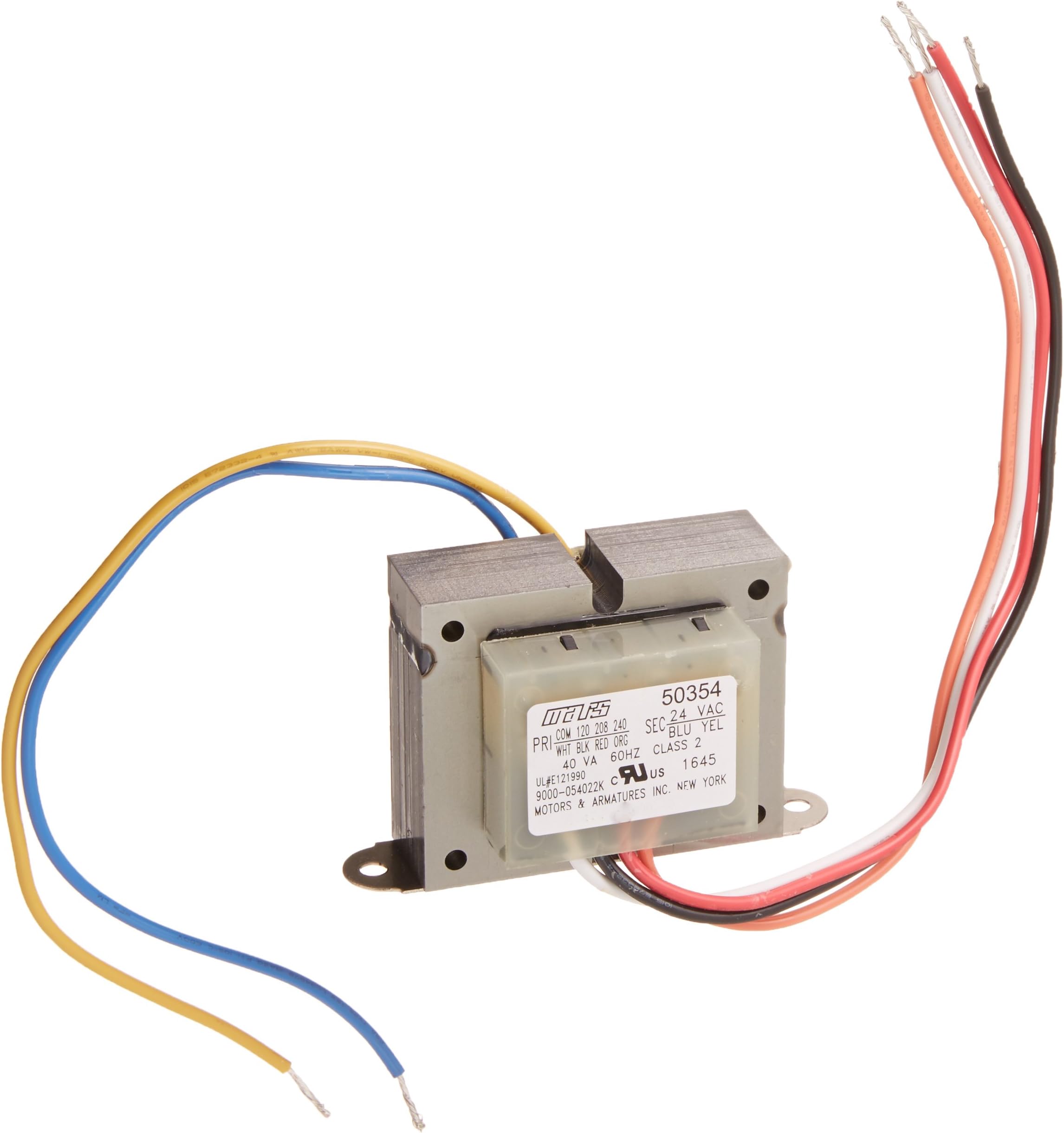 MARS - Motors & Armatures 50354 40Va 120/208/240V To 24V Transformer