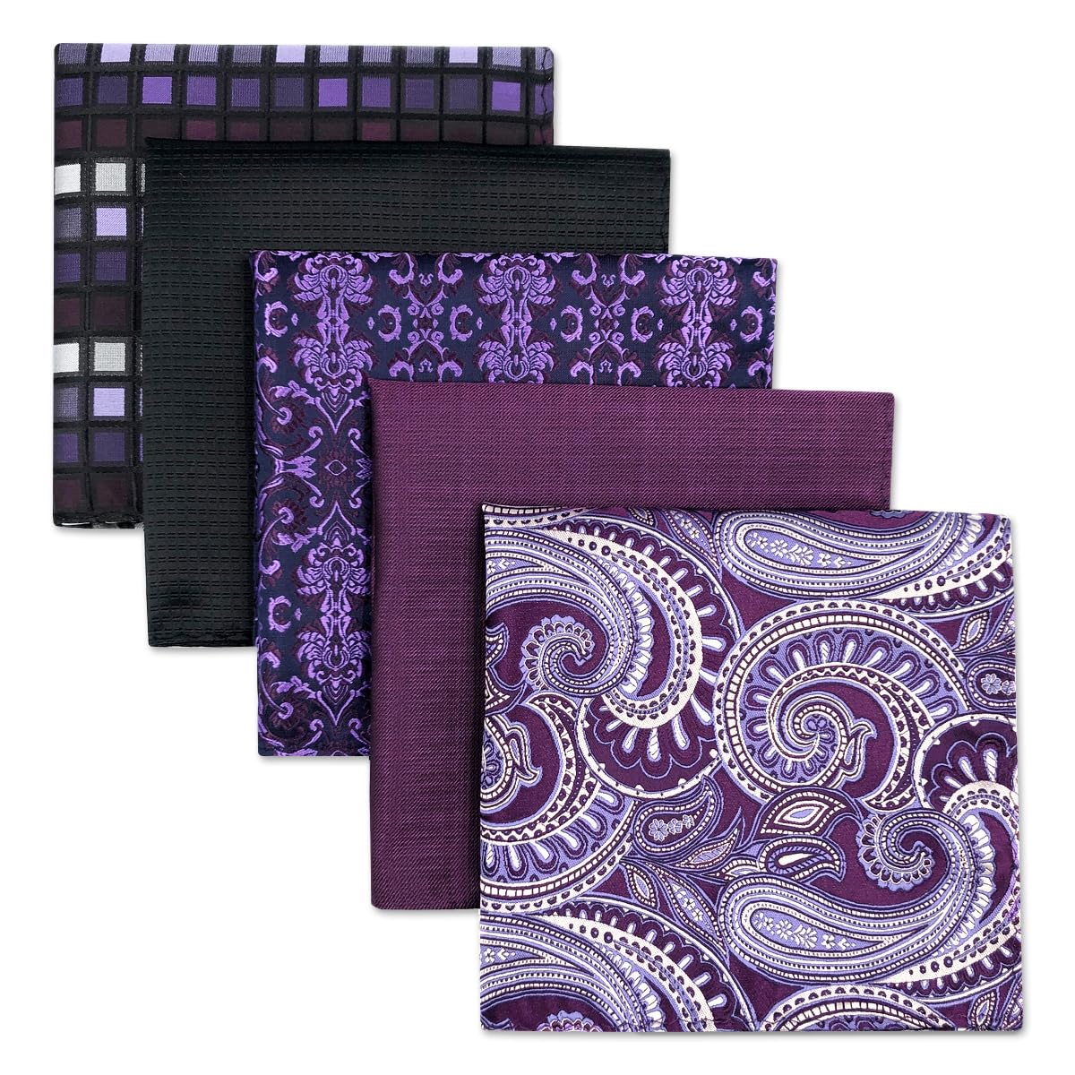 S&W SHLAX&WING 5 Pieces Pañuelo De Bolsillo Para Hombre Handkerchiefs Set para chaqueta de traje — view 41