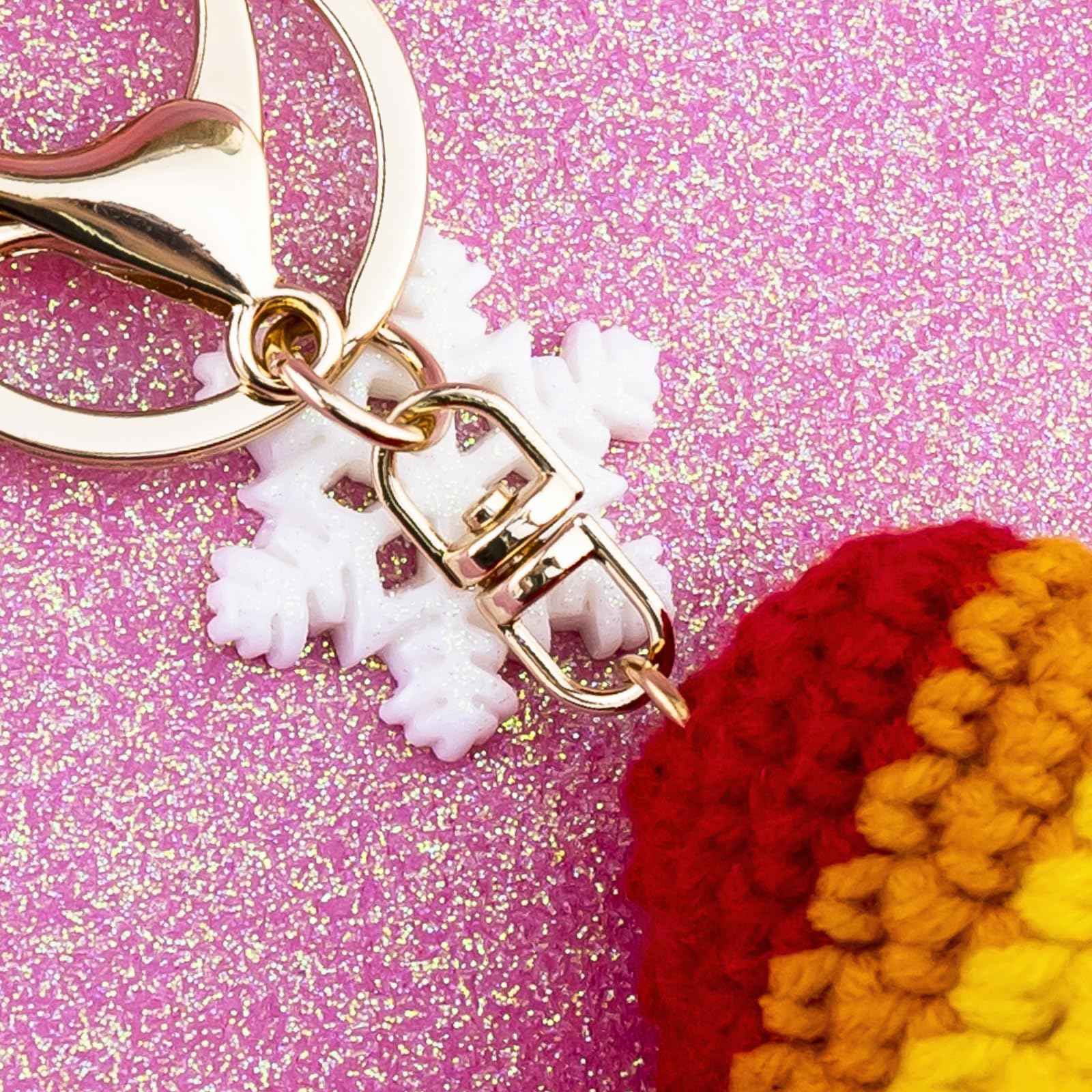 Lesbian Stuff LGBTQ Gifts for Girlfriend Boyfriend Crochet Rainbow Keychain Lesbian Gifts Gay Pride Accessories