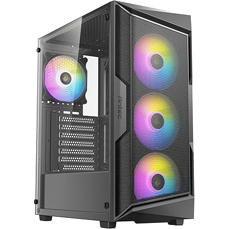 ANTEC AX Series AX61 Elite, High-Airflow Mesh Front Panel, 4 x 120mm ARGB Fans Included, Tempered Glass Side Panels, Up to 8 Fans Simultaneously, 360mm Radiator Support, Mid-Tower ATX Gaming Case