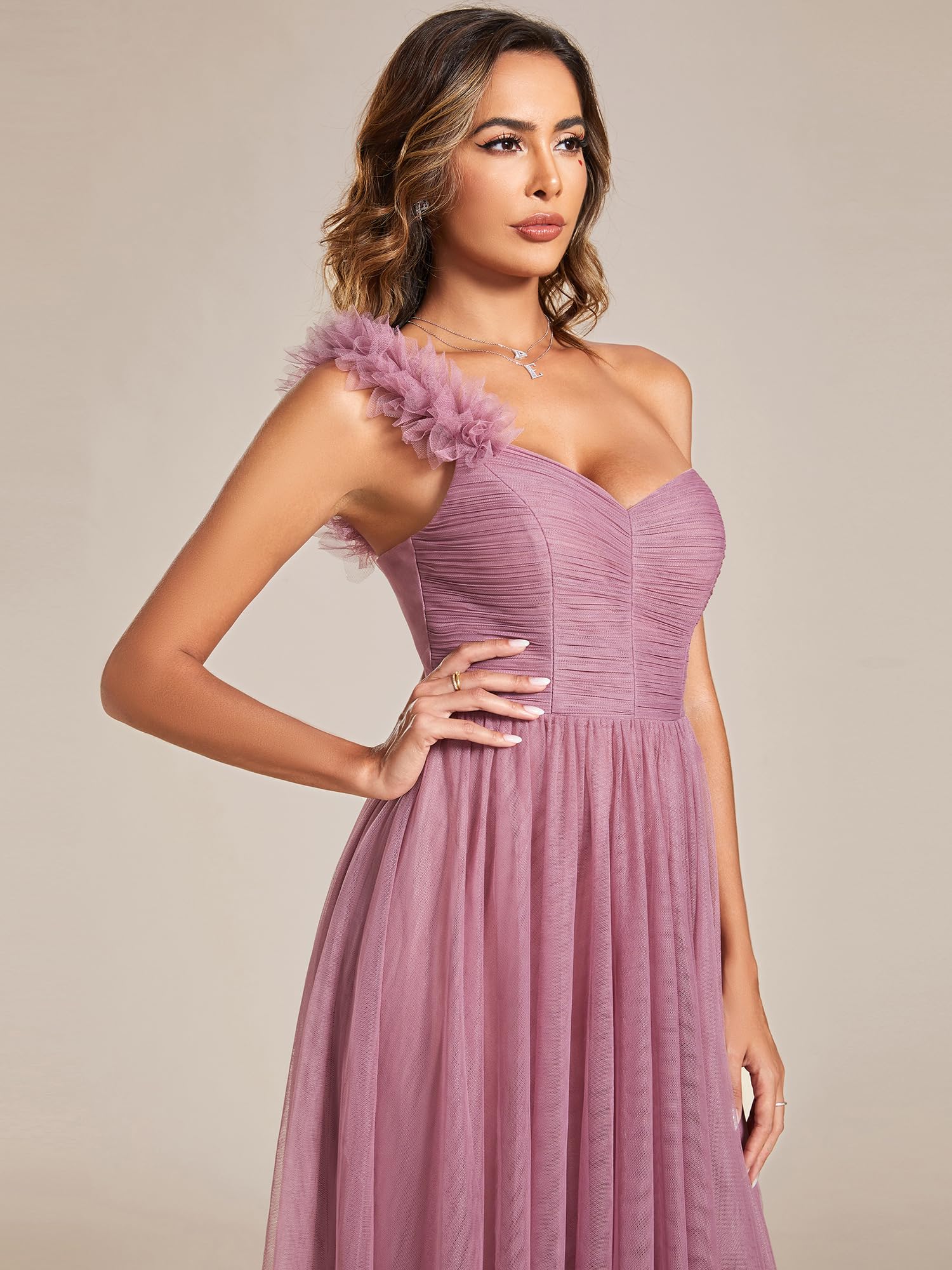 Ever-Pretty Abito Dmigella Donna Linea ad A Abiti Lunghi Donna da Cerimonia ES01911