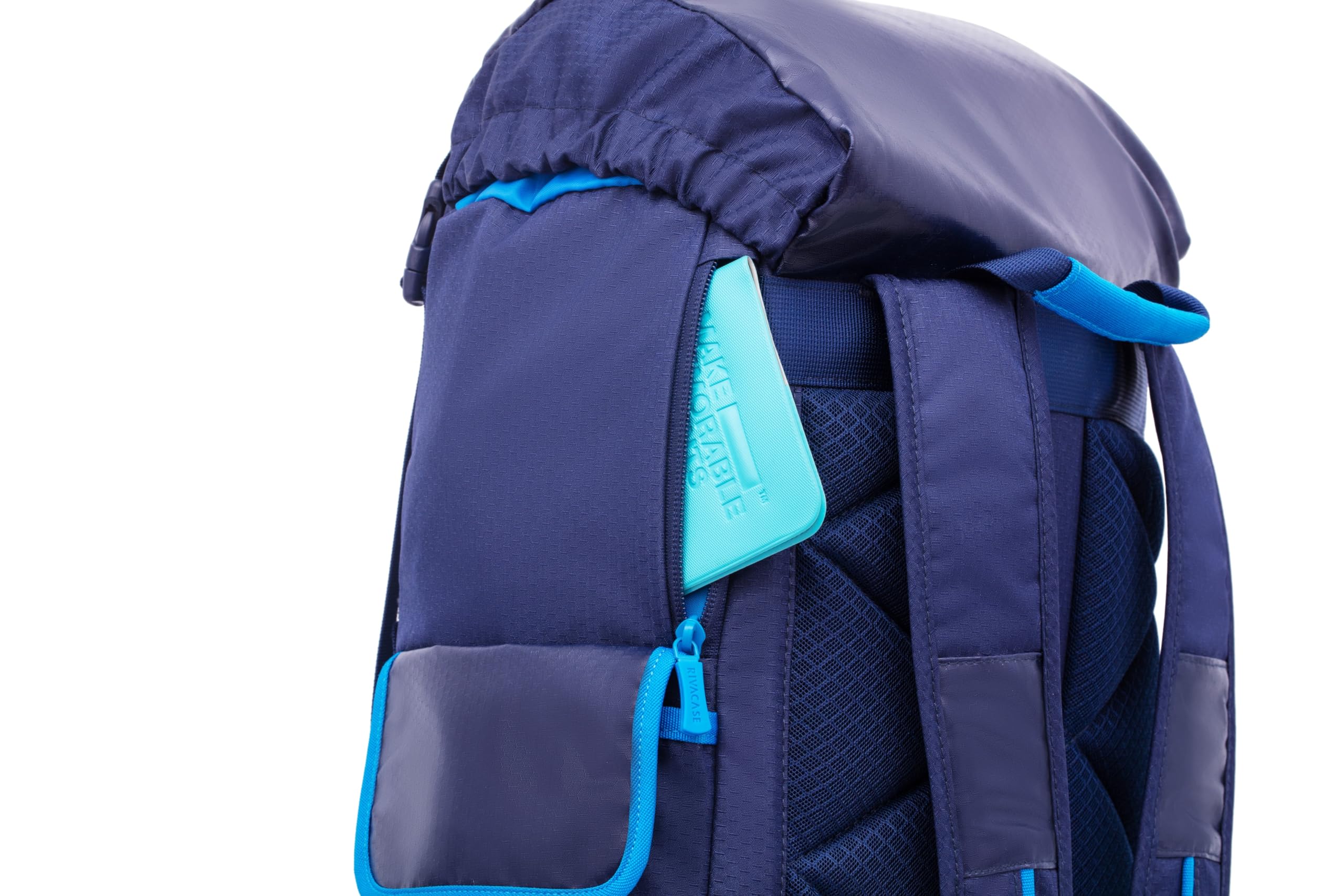 Rivacase 5361 - Zaino per computer portatile da 17,3", 30 l, con tracolla, luce riflettente, tasche nascoste, zaino unisex universitario studente, zaino per computer portatile
