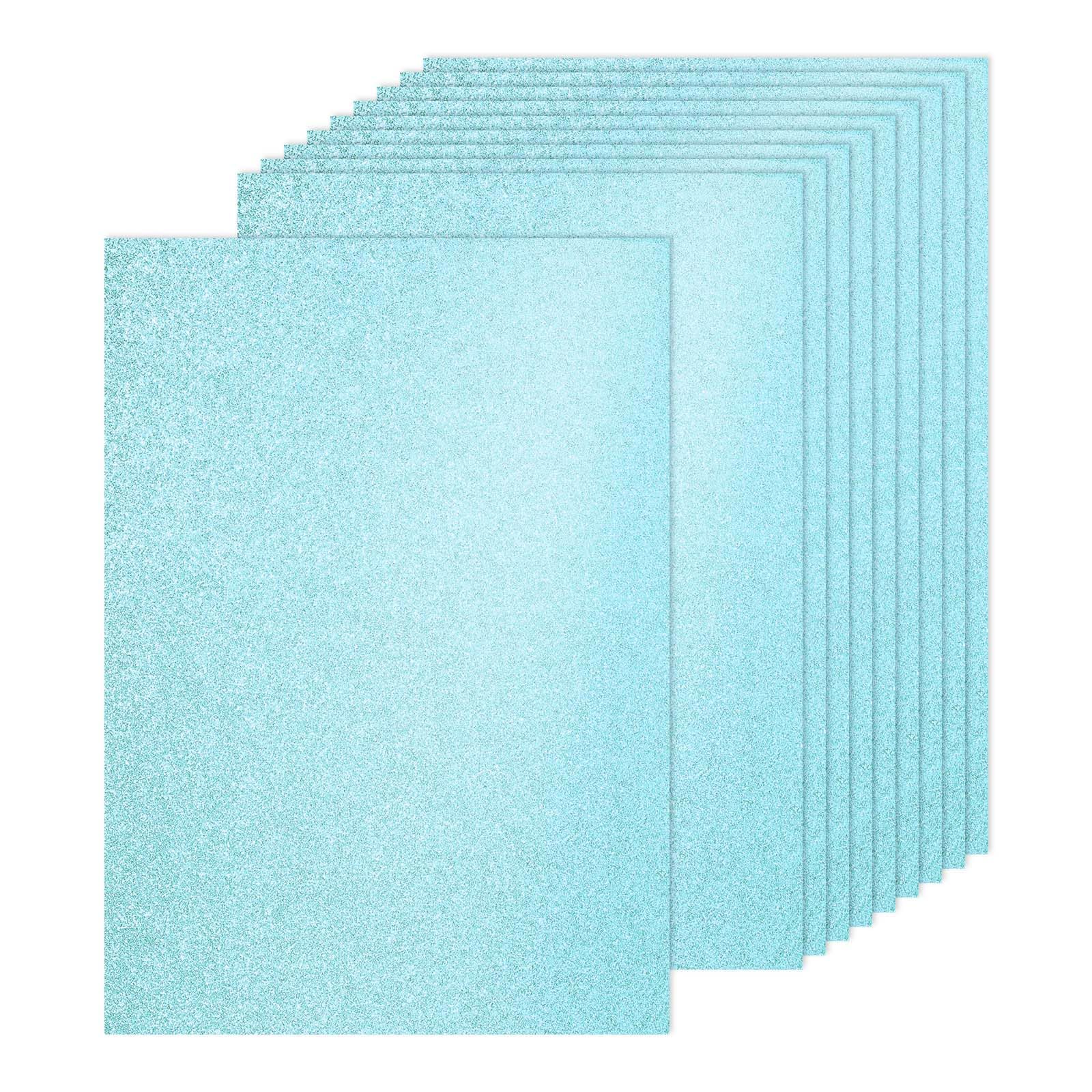 PATIKIL 20Sheets Lake Blue Glitter Cardstock, 8.3x11.7 in A4 Glitter Paper Card Stock Shiny Scrapbook 250gsm Sparkly Paper Large Shimmer for Crafts Scrapbook DIY Art Wedding Party