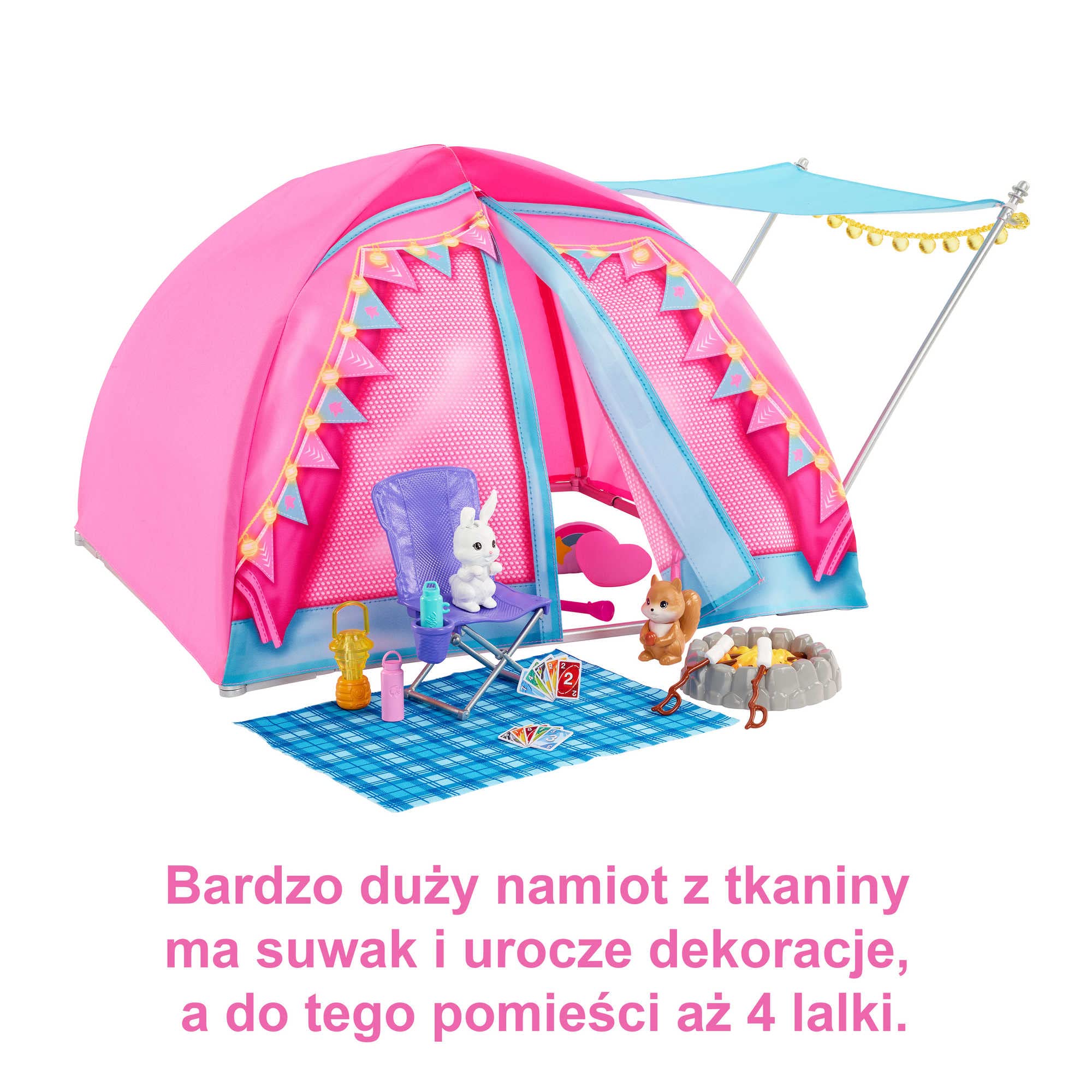 Barbie It Takes Two Let'S Go Camping Namiot dla Lalek, Wielokolorowy, Od 3 lat